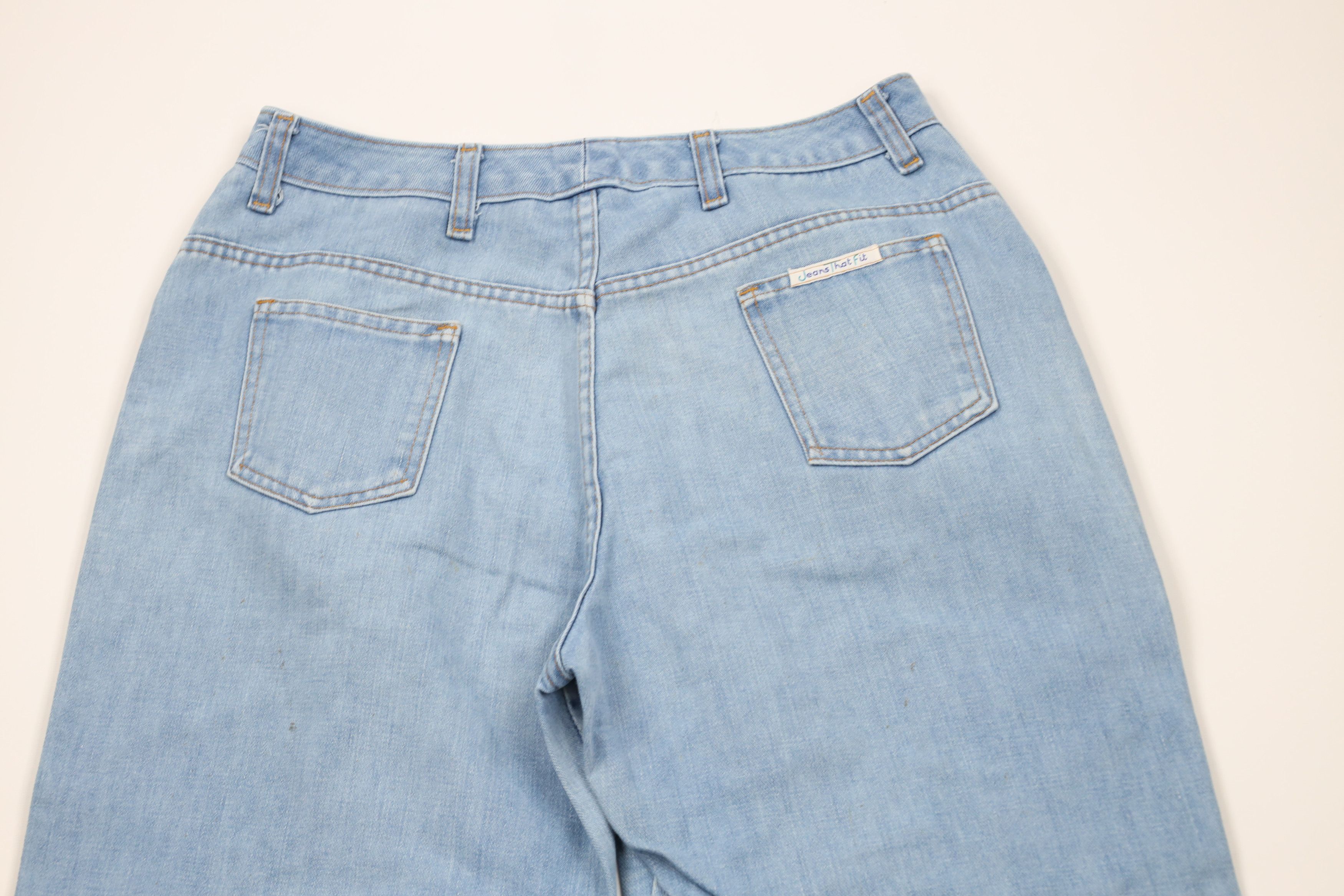 Vintage Vintage 70s Streetwear Wide Leg Bell Bottoms Denim Jeans USA Size 28" / US 6 / IT 42 - 4 Thumbnail