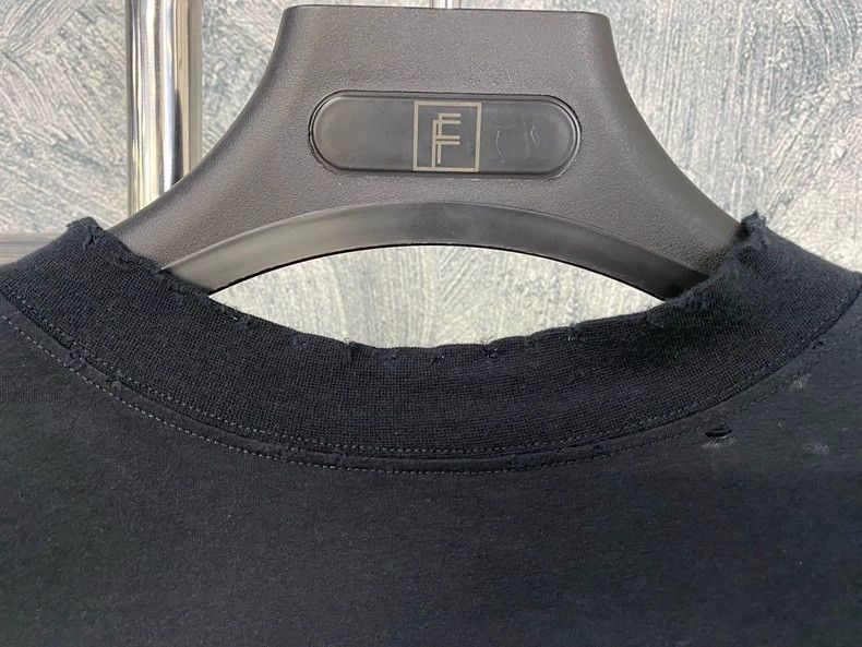Balenciaga Balenciaga Black logo Neck Round Neck Long Sleeve Sweater Size US L / EU 52-54 / 3 - 2 Thumbnail