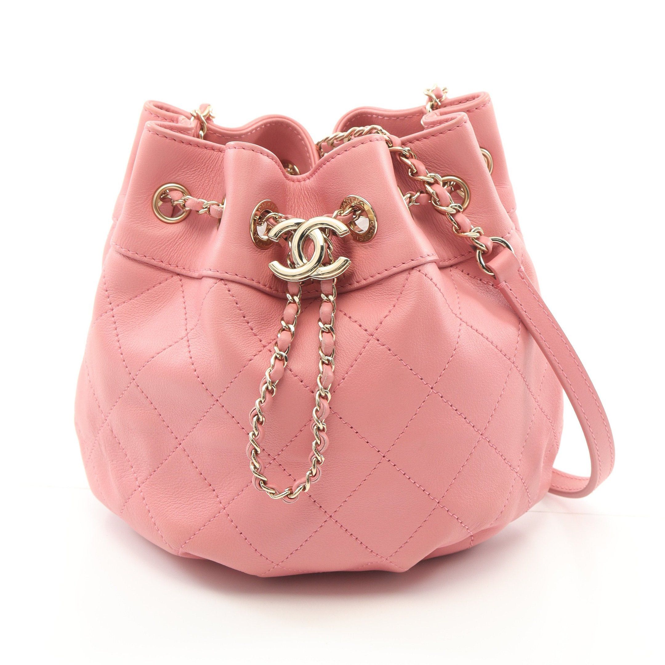 Chanel Chanel Matelasse Chain Shoulder Bag Leather Pink Gold Hardware Purse Size ONE SIZE - 1 Thumbnail