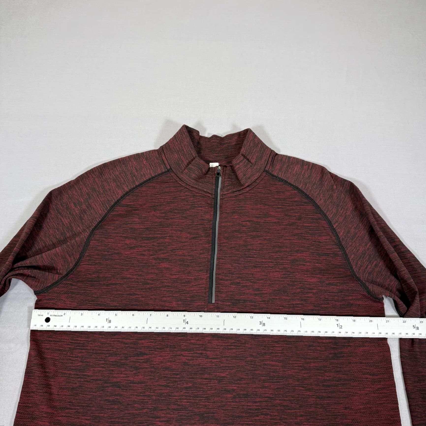 Lululemon Lululemon Mens Shirt Large Red Black Metal Vent Tech 1/4 Zip Long Sleeve Raglan Mock Neck Reflective Logo Size US L / EU 52-54 / 3 - 4 Thumbnail