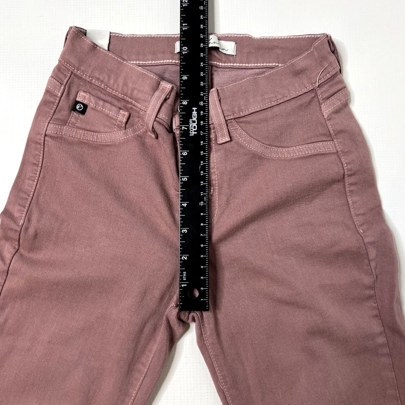 Vintage VINTAGE KanCan Estilo Jeans Women's Size 24x30 Skinny Mauve Pink Low Rise Jeans Size 42" / US 20 - 4 Thumbnail