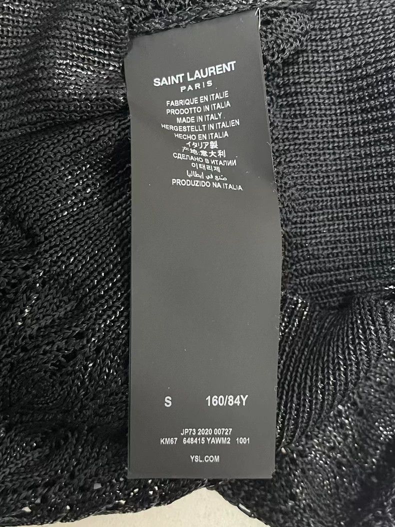 Yves Saint Laurent saint laurent Black cutout rhombus logo long sleeve 2503-Ne Size US S / EU 44-46 / 1 - 6 Thumbnail
