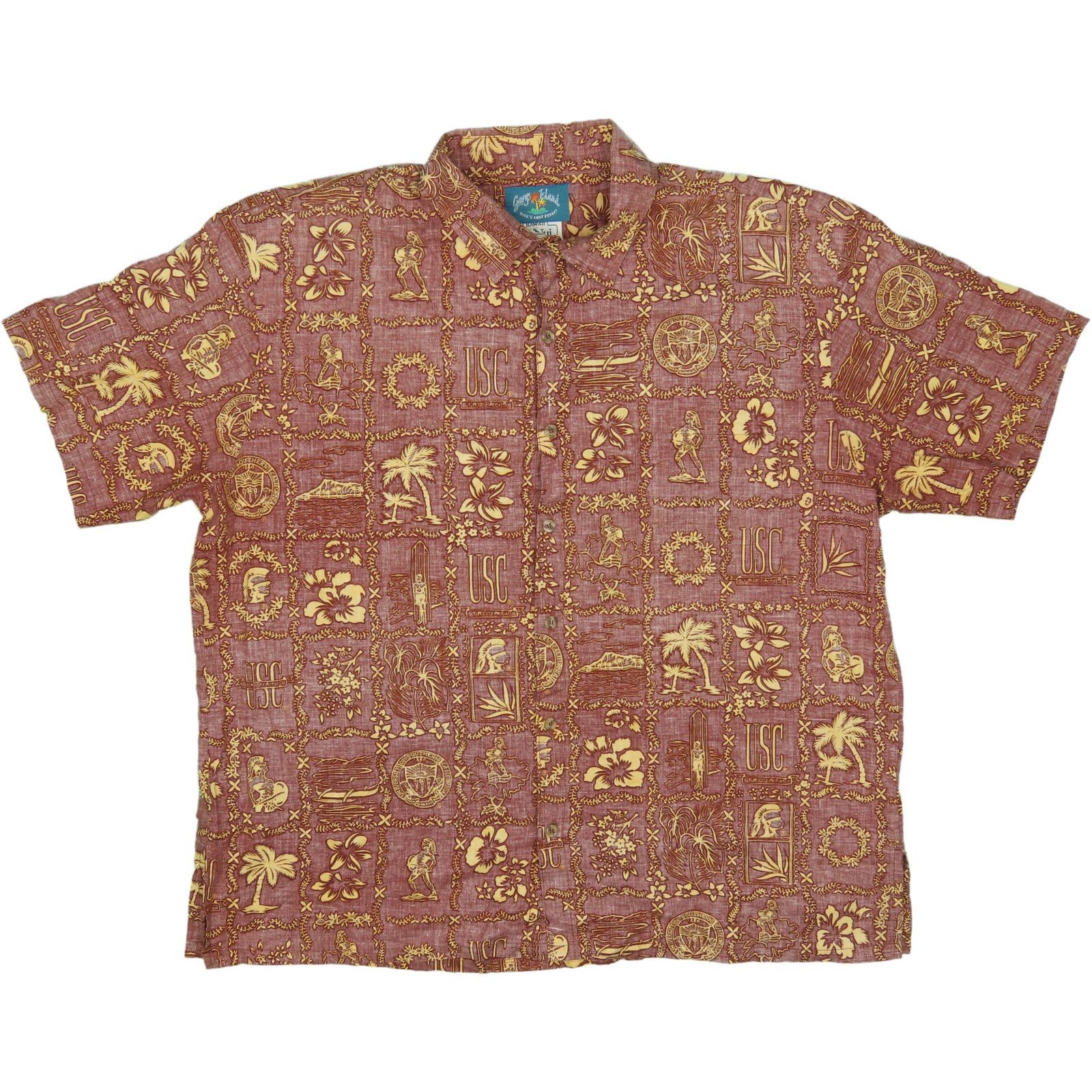 Vintage USC Trojans Retro Aloha Football Shirt Size US XXL / EU 58 / 5 - 1 Thumbnail