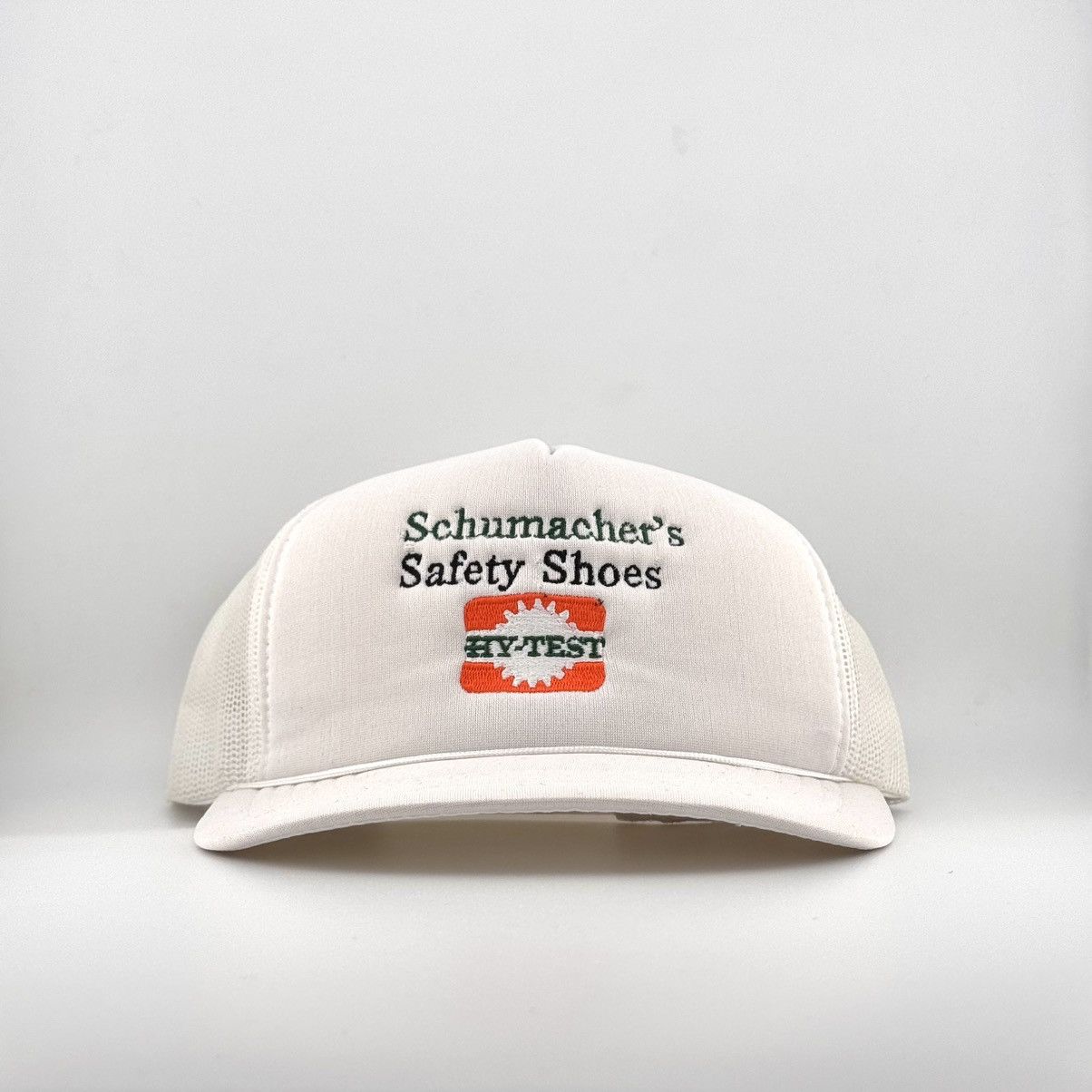 Vintage Vtg 90s HyTest Safety Shoes Schumacher Young An Trucker Hat Size ONE SIZE - 1 Thumbnail