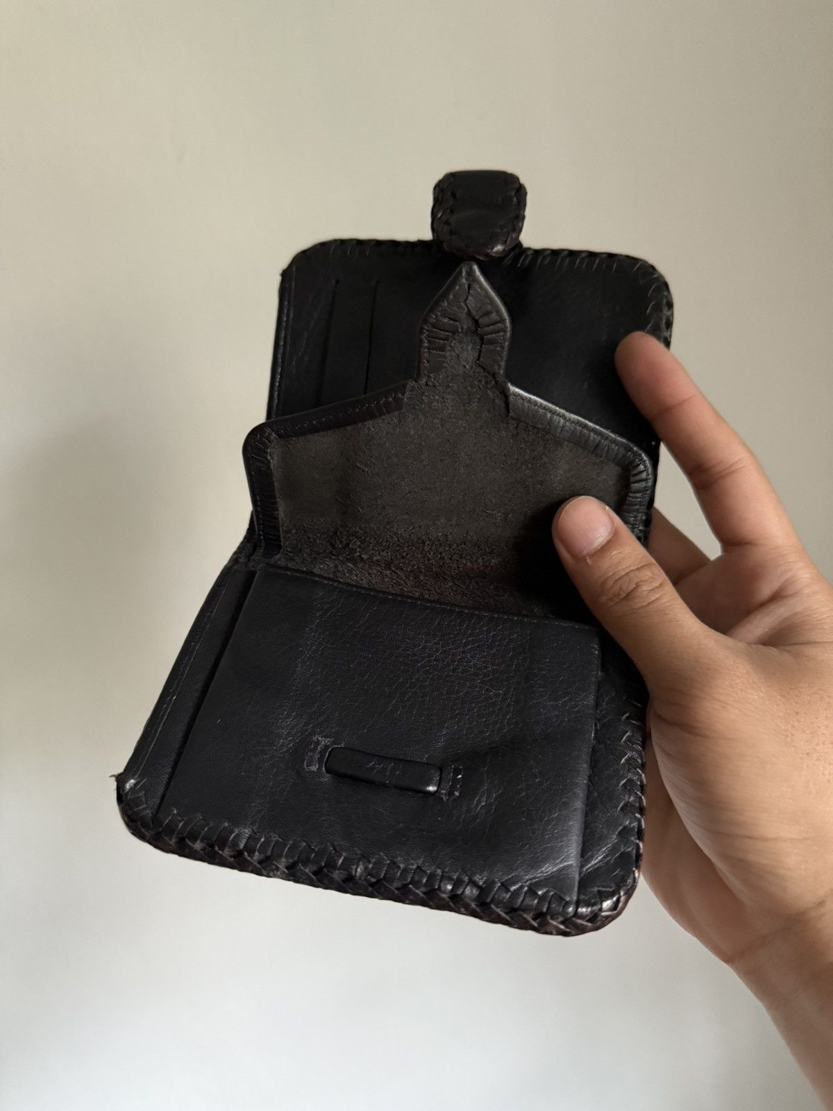 Japanese Brand black stingray leather biker wallet featuring a gothic cross Size ONE SIZE - 6 Thumbnail