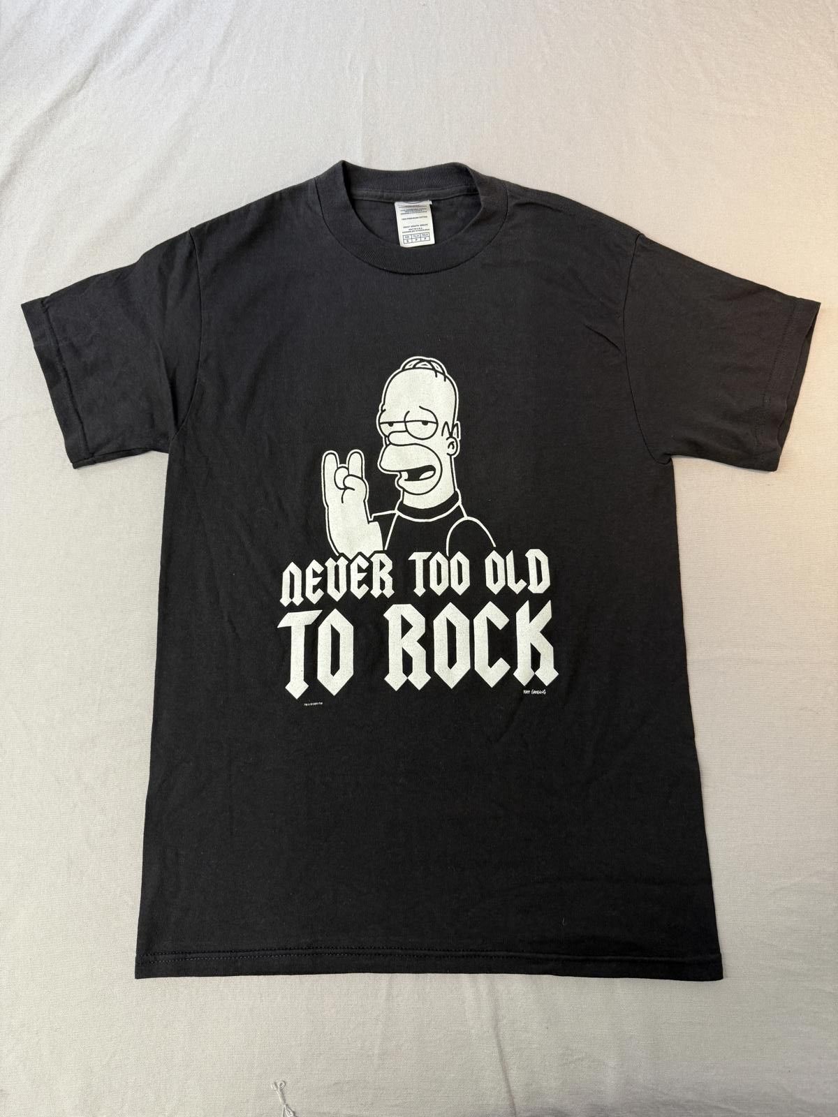 Delta VTG Homer Simpson T-shirt Never Too Old To Rock 2004 Tee S Size US S / EU 44-46 / 1 - 1 Thumbnail