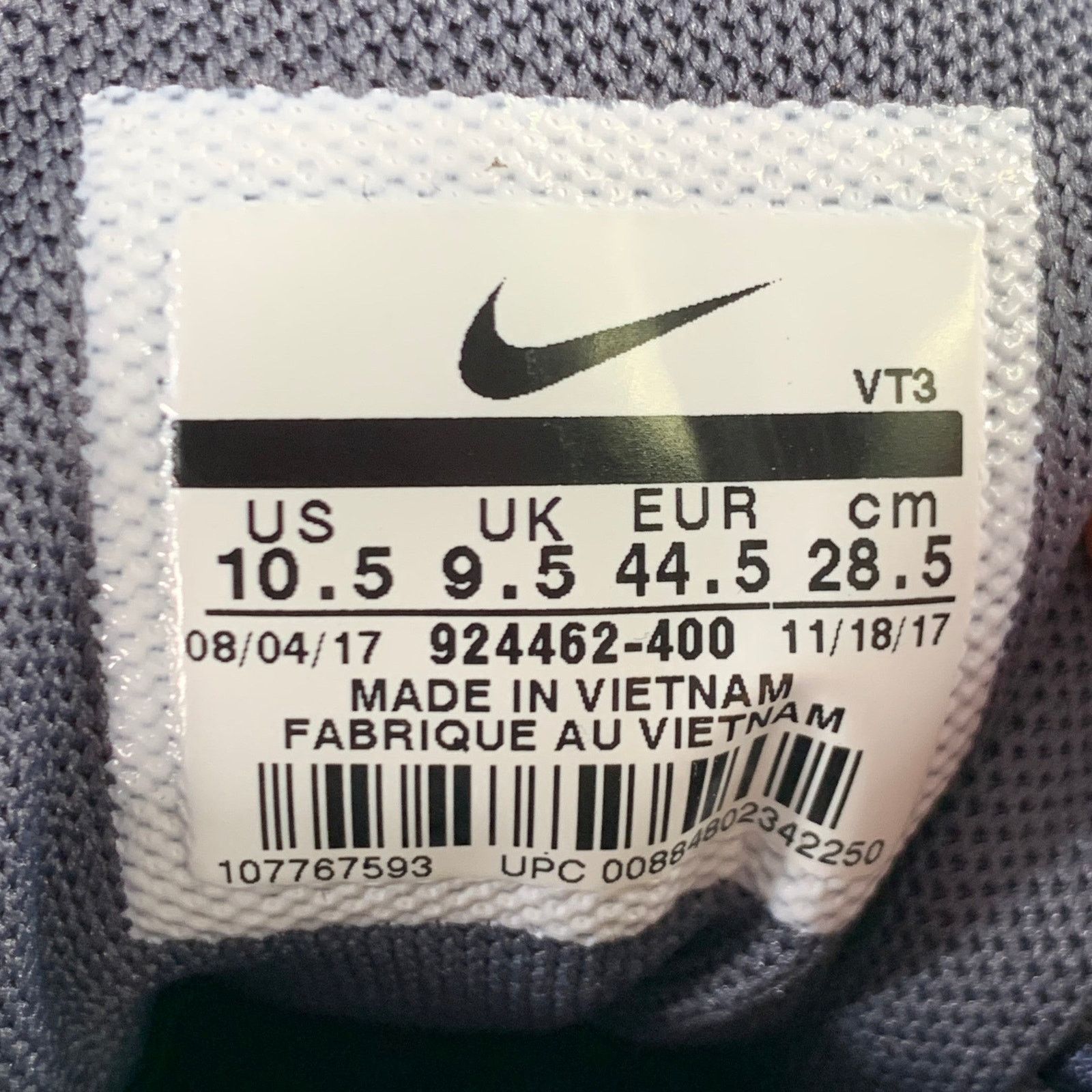 Nike NIKE Size 10.5 Grey Black Burgundy Logo Rubber Sole Sneakers Size US 10.5 / EU 43-44 - 8 Thumbnail