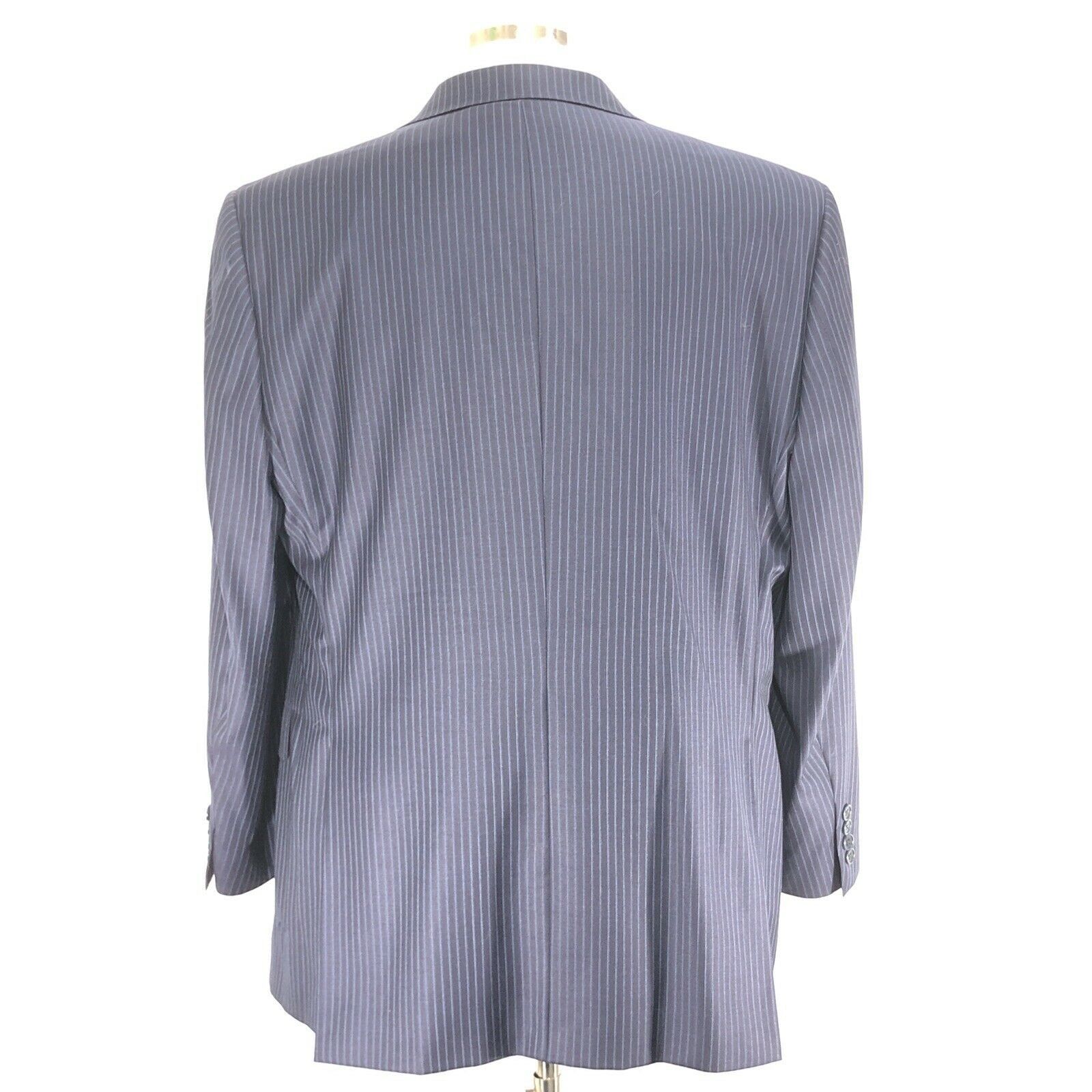 Daniel Cremieux Daniel Cremieux Size 44R Loro Piana Navy Pinstripe Blazer Size 44R - 2 Thumbnail