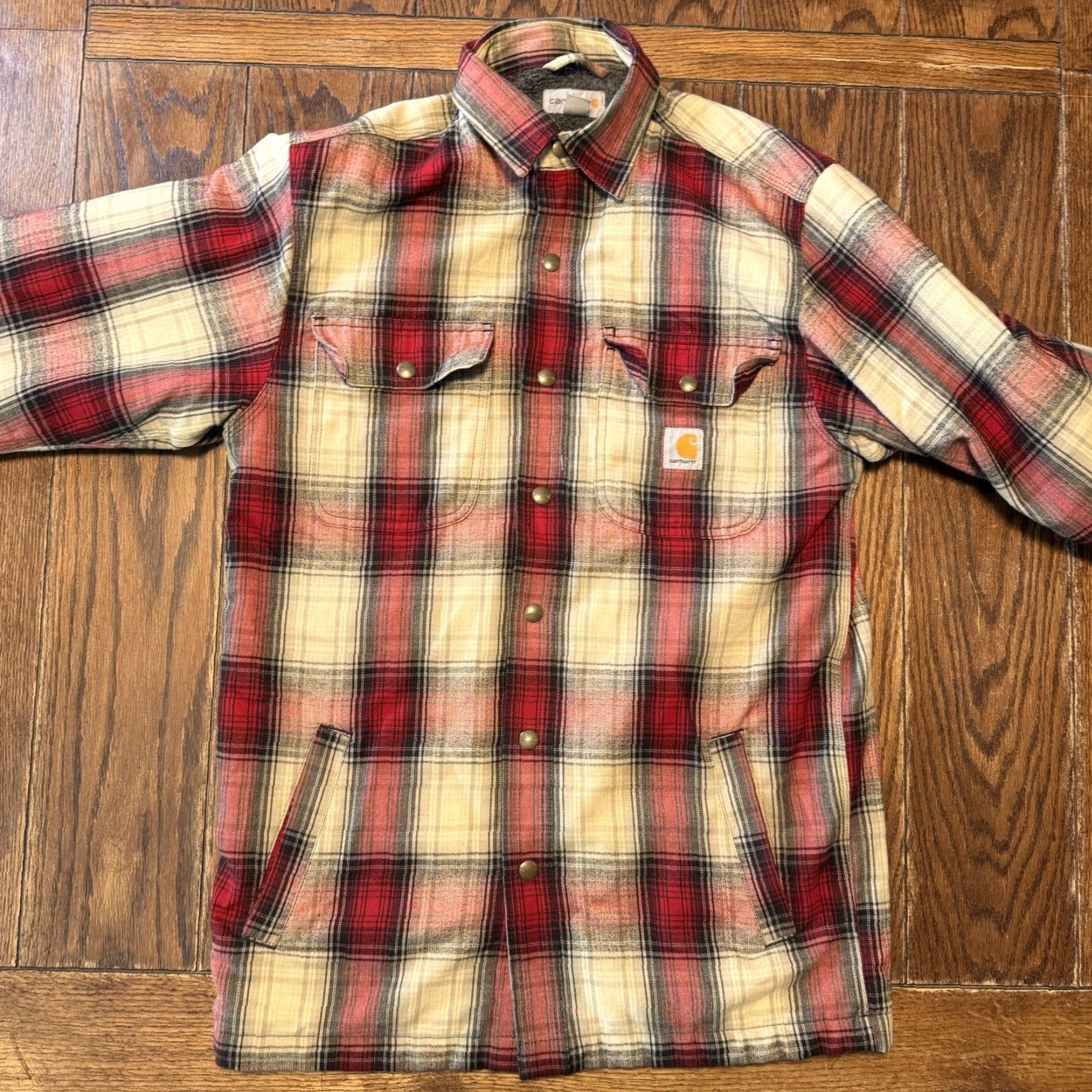 Carhartt Carhartt Jacket Mens Small Lined Red Plaid Flannel 103821 608 Size US S / EU 44-46 / 1 - 2 Thumbnail