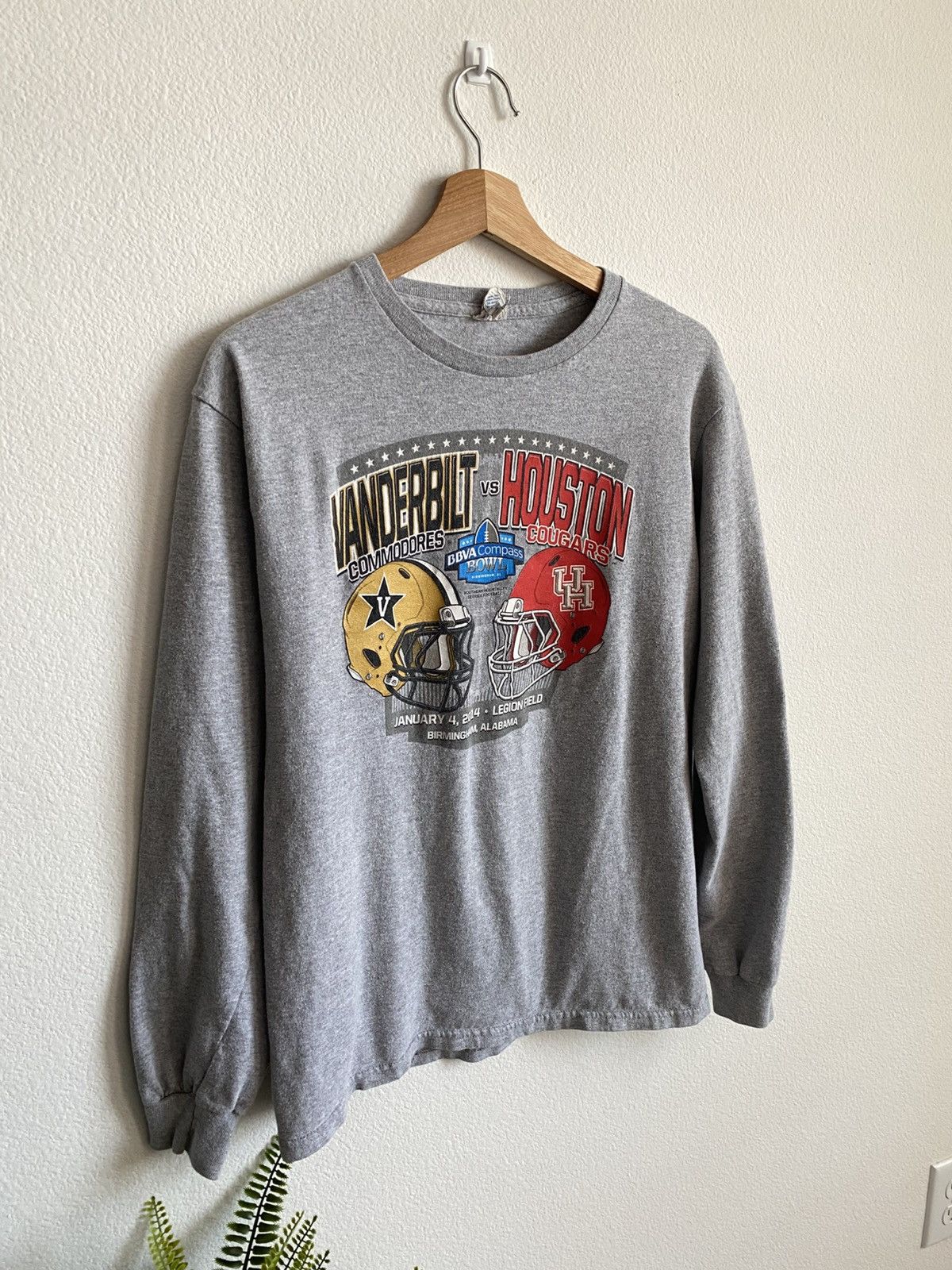 Vintage Vanderbilt vs Houston College Football Tee Size US S / EU 44-46 / 1 - 2 Thumbnail