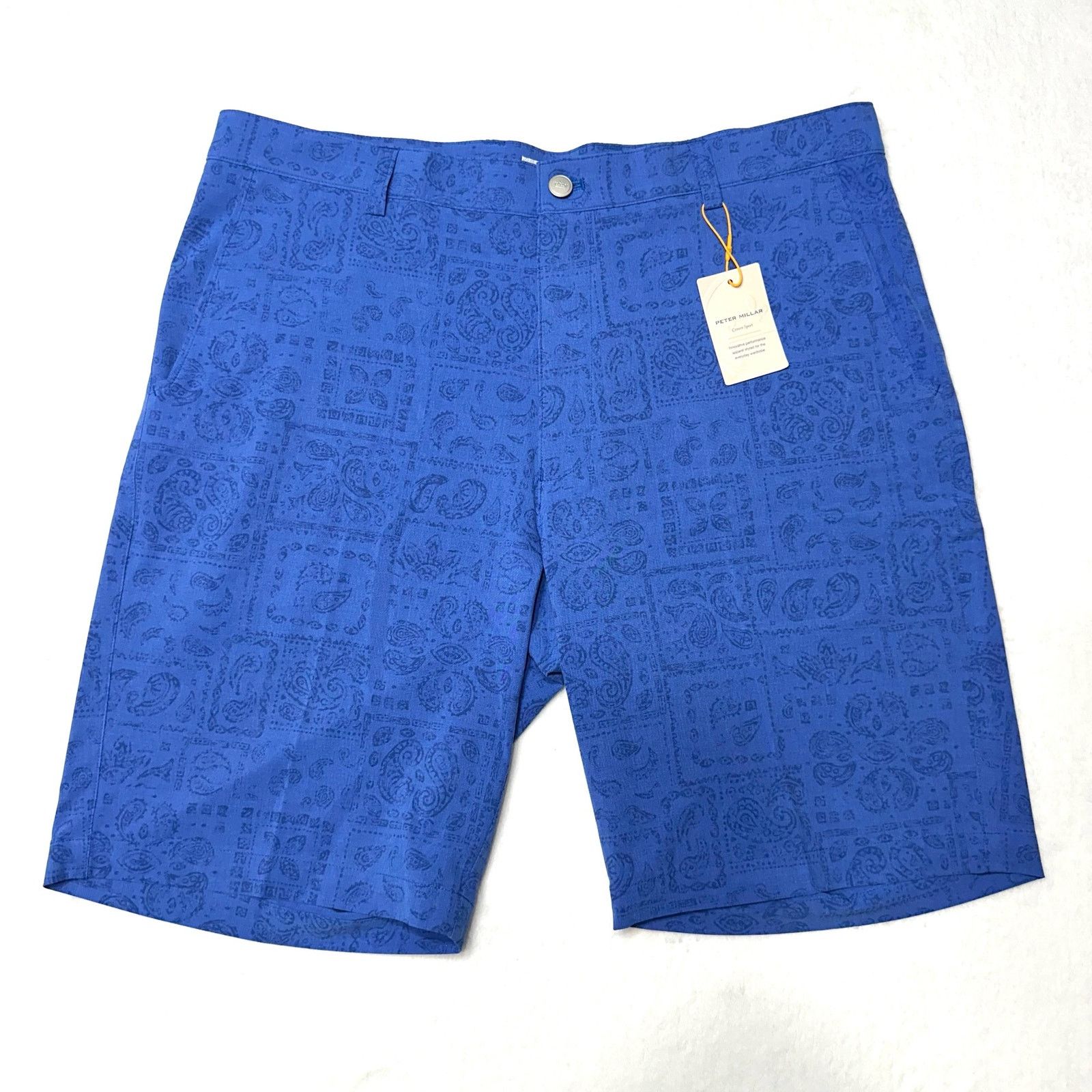 Peter Millar Peter Millar CS Men’s 36 Blue Bandana Quick Dry Golf Shorts Size US 36 / EU 52 - 1 Thumbnail