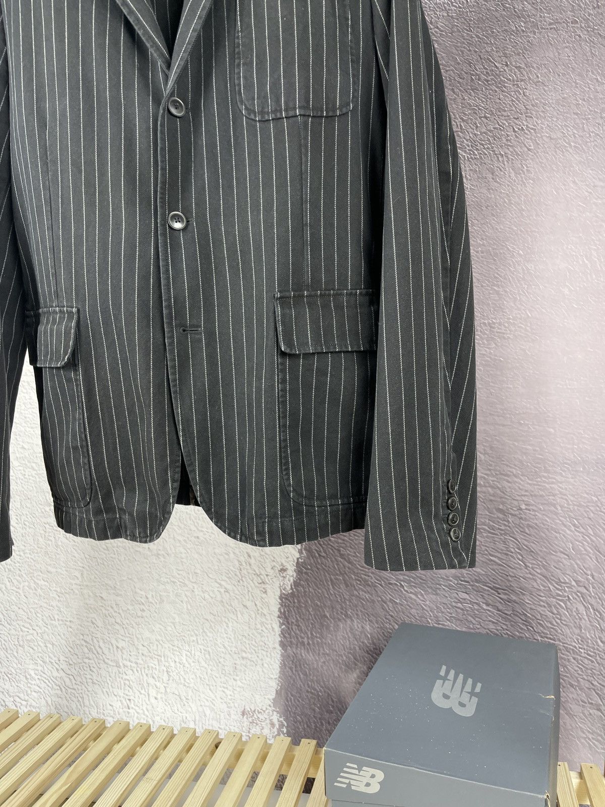 Polo Ralph Lauren Polo Ralph Lauren black striped cotton unlined blazer Size 46R - 5 Thumbnail
