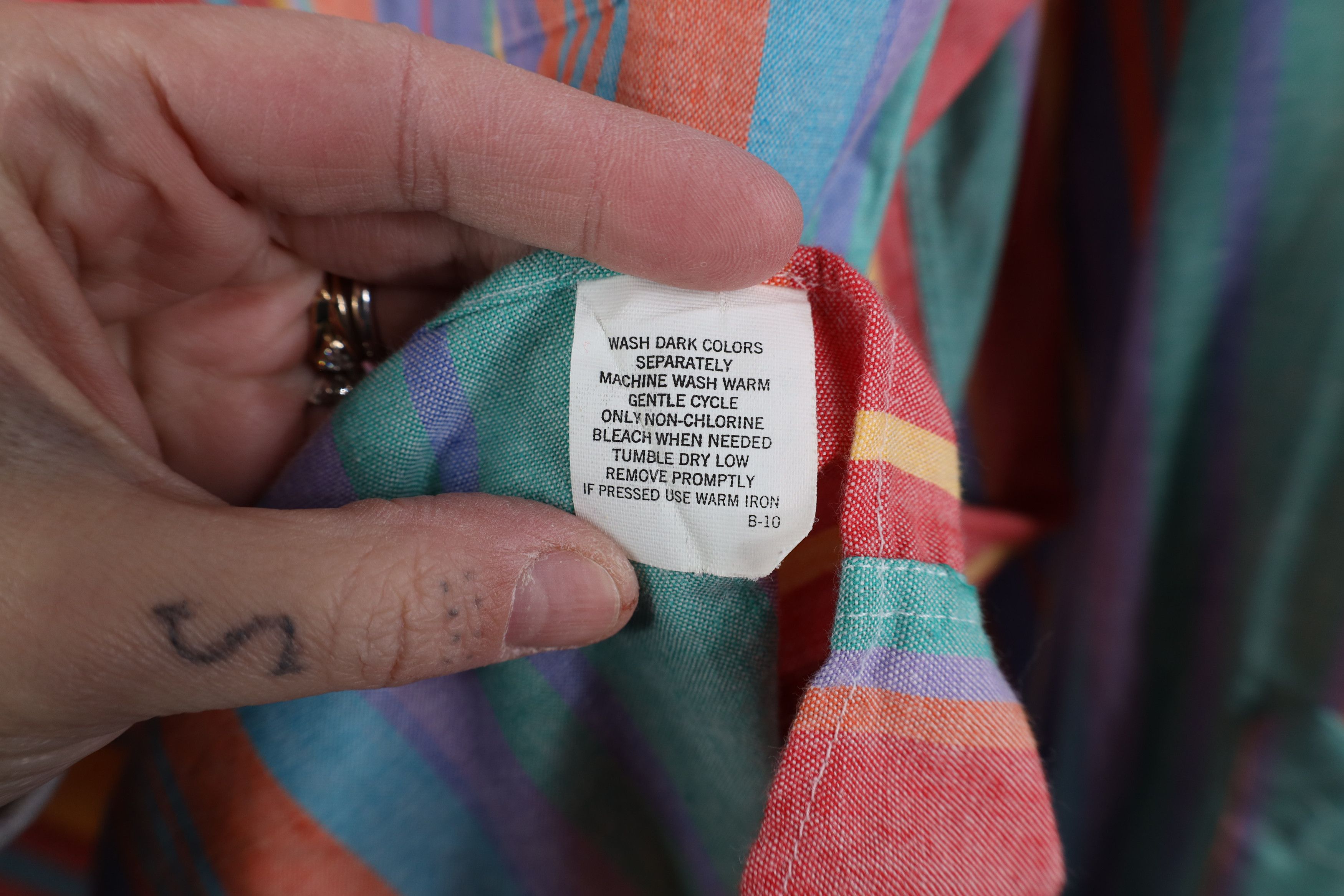 Vintage Vintage 90s Streetwear Striped Oxford Button Down Shirt Size US L / EU 52-54 / 3 - 9 Thumbnail