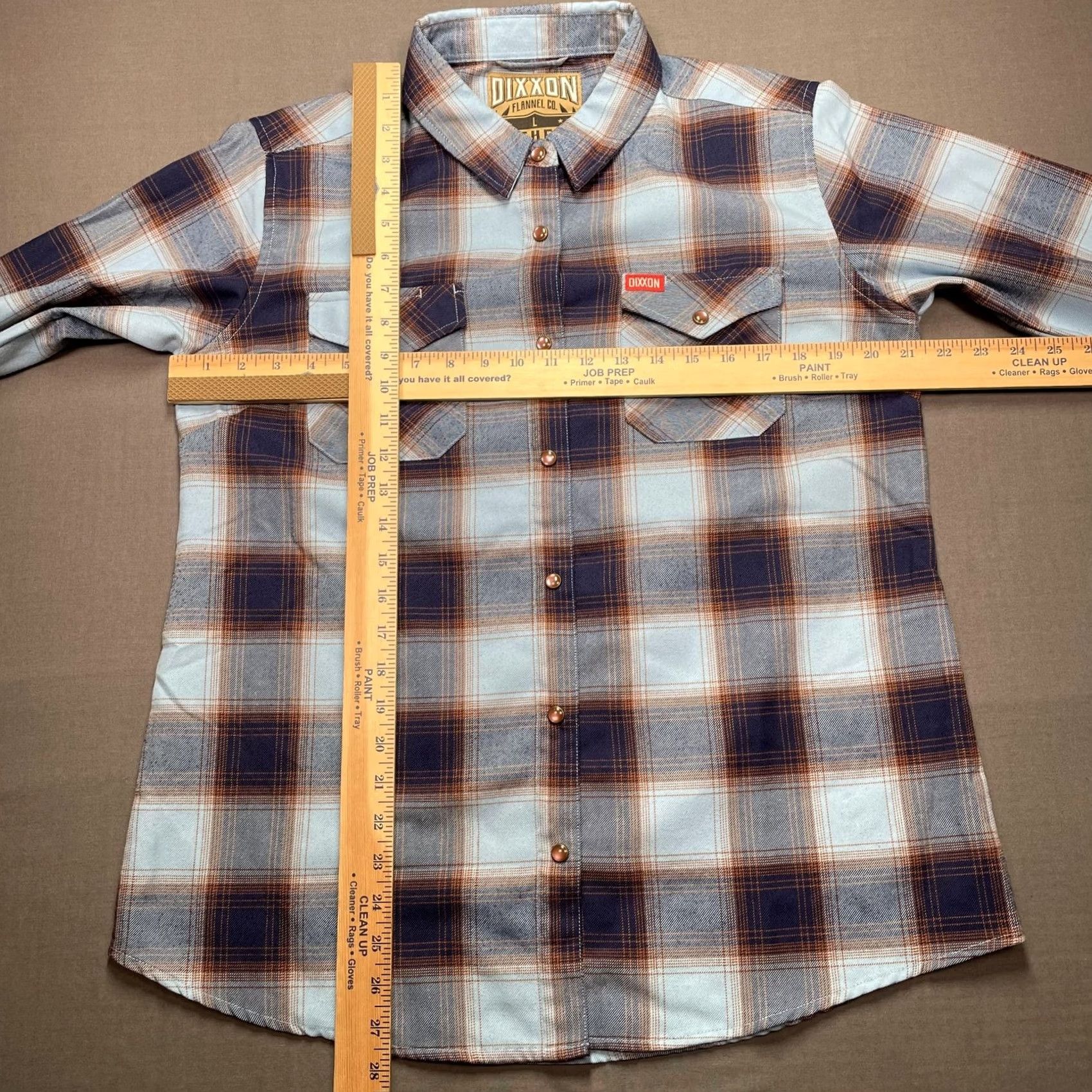 Vintage Dixxon Shirt Women’s Large Blue Plaid Flannel Snap Front Long Sleeve The Riveted Womens L Blue Plaid Flannel Shirt Size L / US 10 / IT 46 - 3 Thumbnail