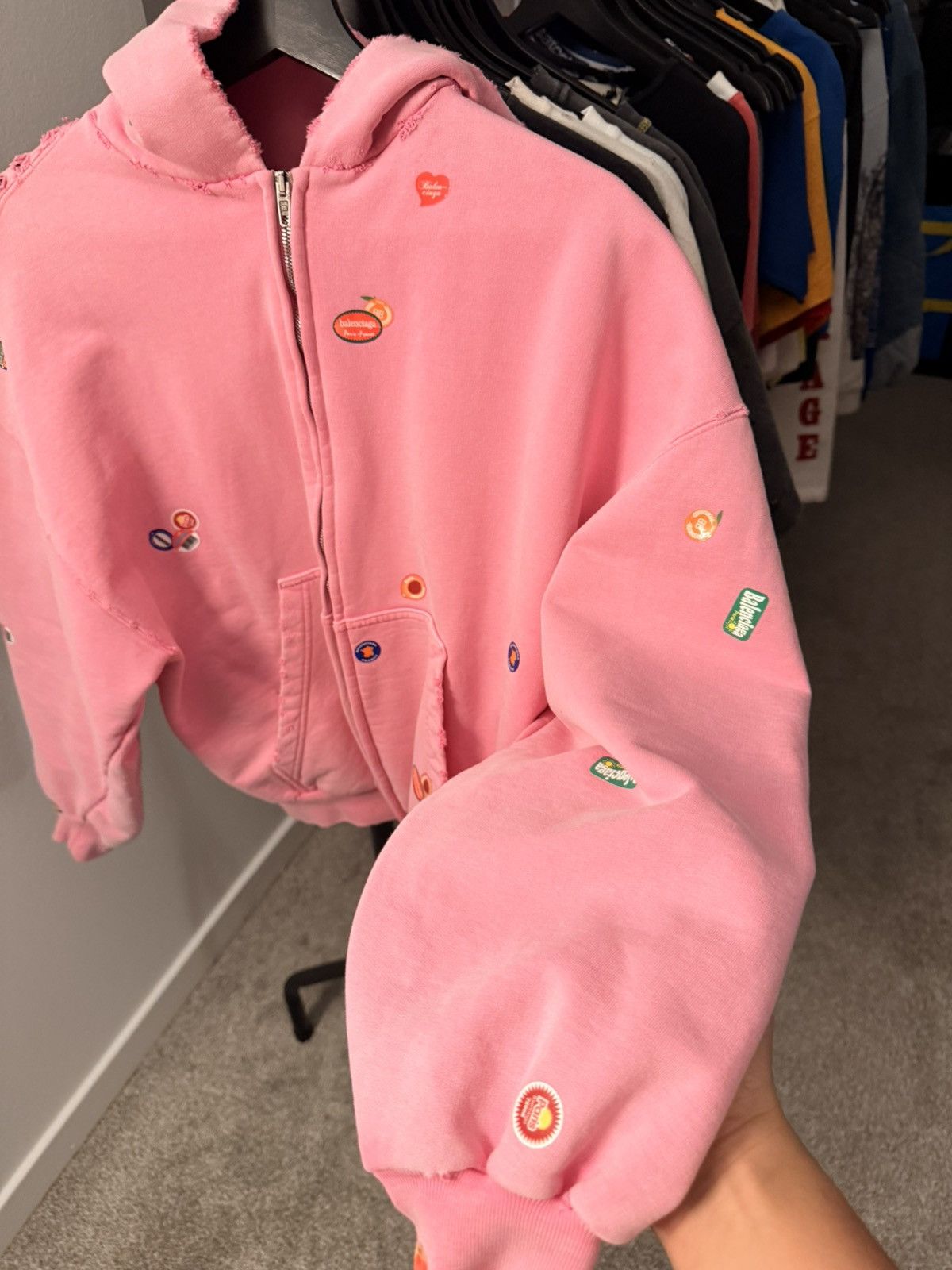 Balenciaga Balenciaga Fruit Dirty Pink Zipup Size US M / EU 48-50 / 2 - 3 Thumbnail