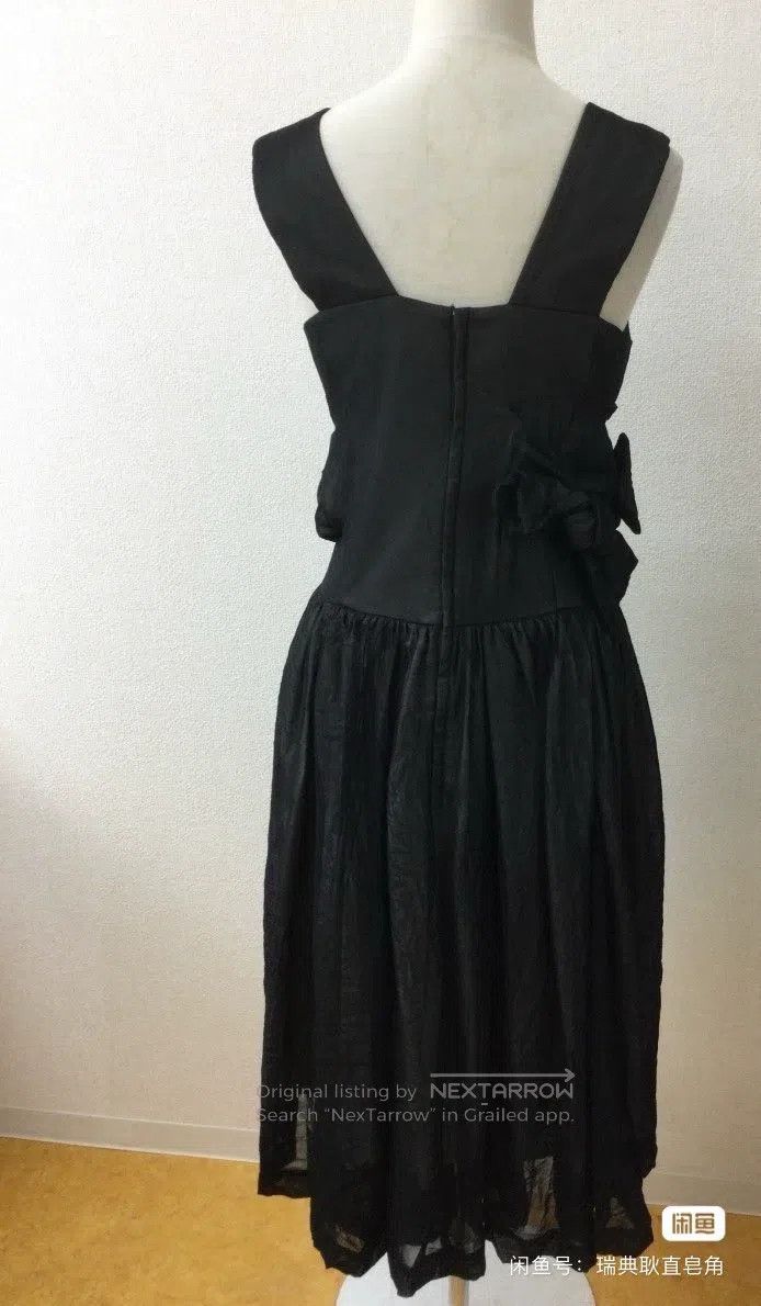 Comme des Garcons Comme Des Garcons Black Bow Tie Midi Dress Size XS / US 0-2 / IT 36-38 - 8 Thumbnail