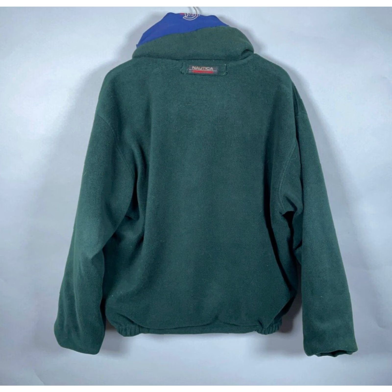 Nautica VINTAGE Nautica Reversible Zip Up Jacket Men's Large Blue Green Hooded Bomber Jacket Casual Size US L / EU 52-54 / 3 - 4 Thumbnail