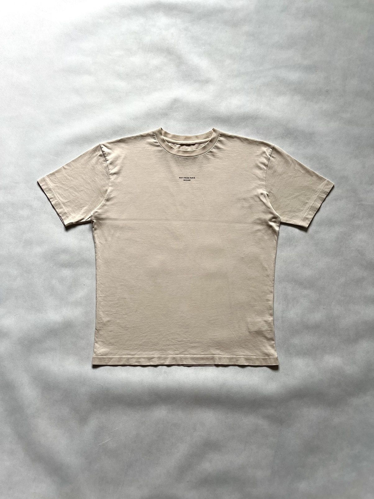 Drole De Monsieur Drole De Monsieur Not From Paris Madame DDM NFPM Beige Tee Size US M / EU 48-50 / 2 - 2 Thumbnail