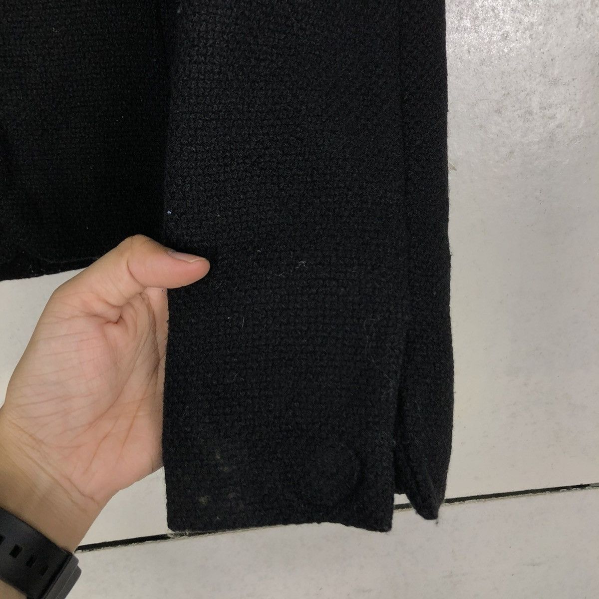Japanese Brand 🔥RICH BLACK CROPPED WOOL JACKET INED JAPAN Size M / US 6-8 / IT 42-44 - 15 Thumbnail