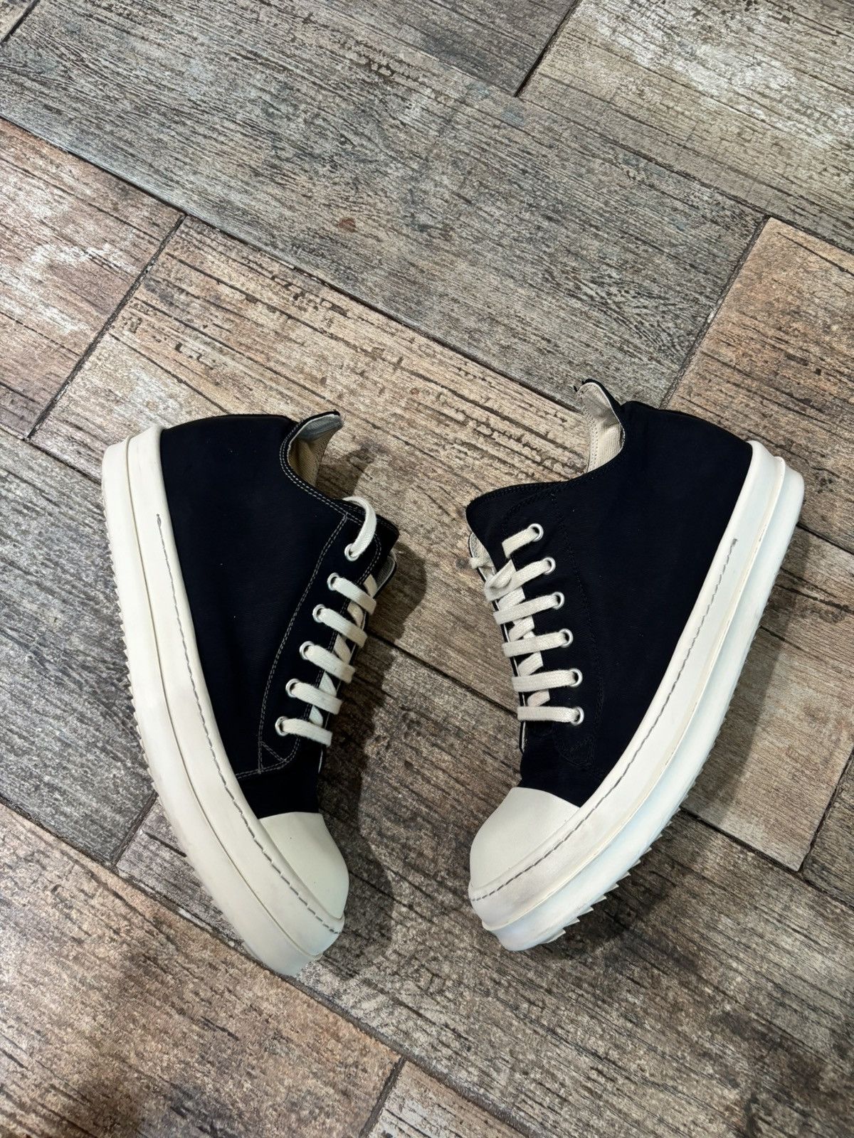 Rick Owens Drkshdw Black Nylon Low Ramones Size US 8 / EU 41 - 2 Thumbnail
