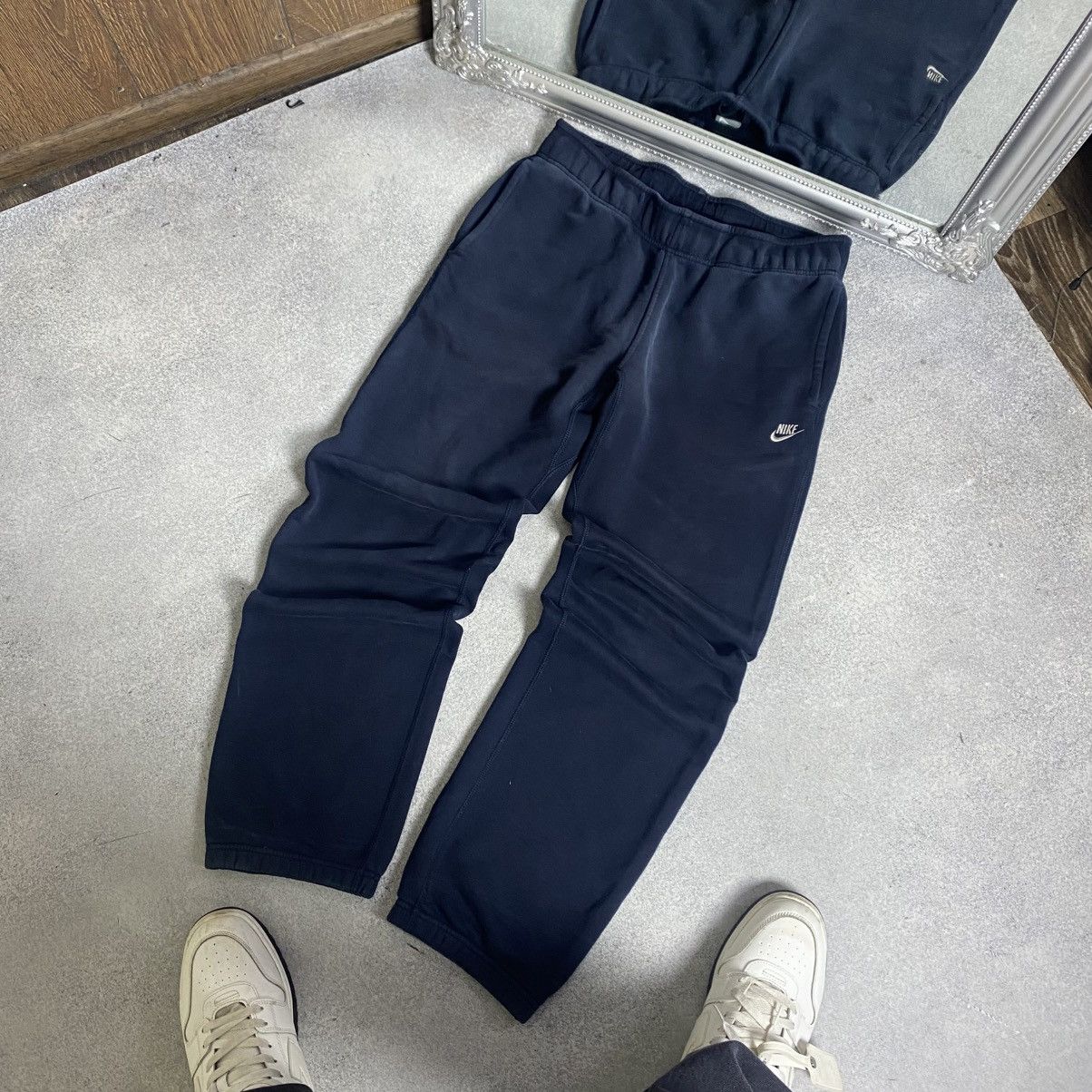 Nike Vintage Nike Sweatpants Mini Swoosh Blue Size US 32 / EU 48 - 1 Thumbnail