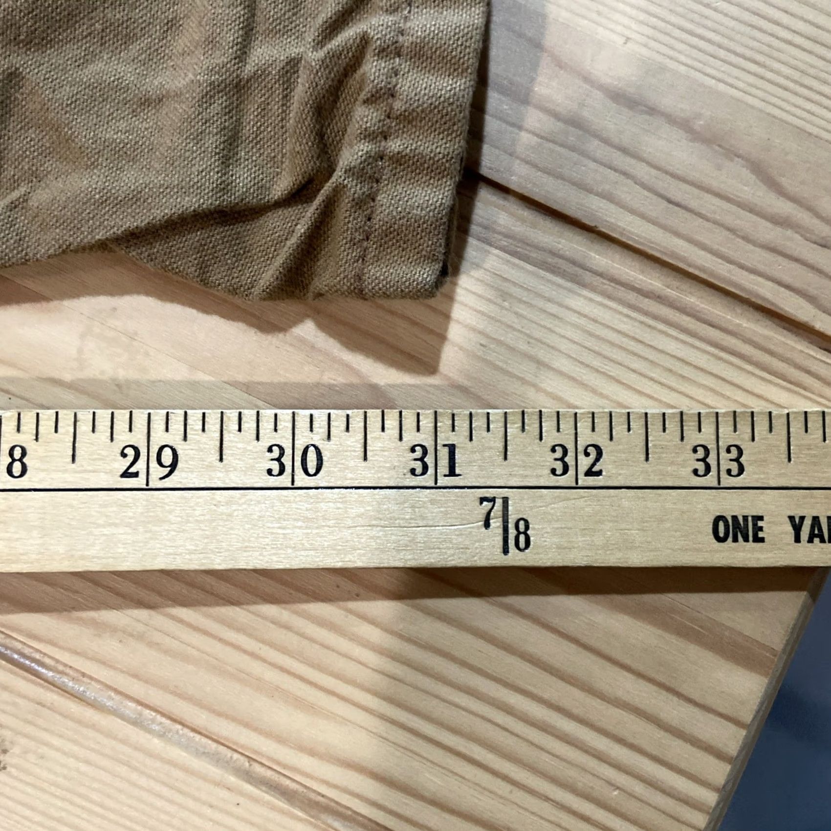 Vintage Naked & Famous Denim Jeans 30x28 Tan Selvedge Button Fly Straight 5-Pocket Denim Dark Cotton Blend Regular Mens Brown City Preppy 2000s? Size US 30 / EU 46 - 5 Thumbnail