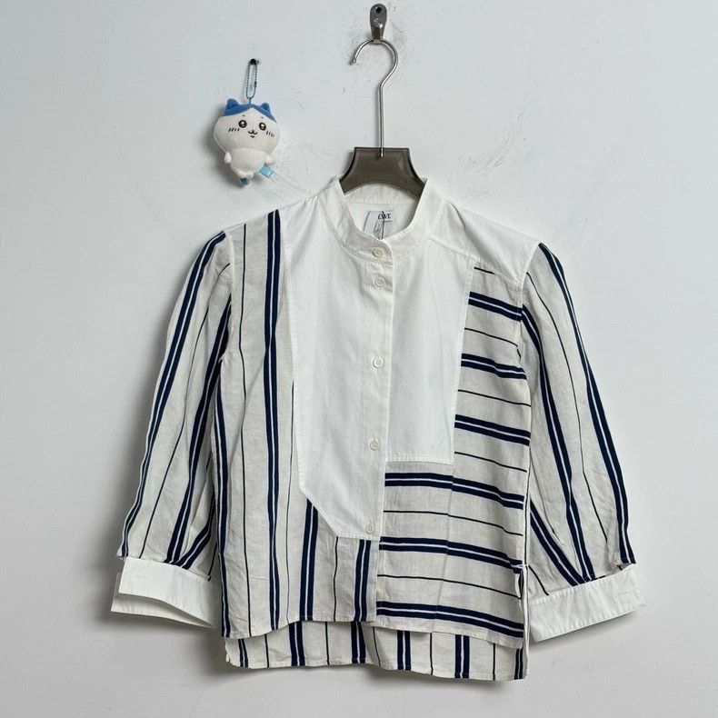 Loewe LOEWE Black and white striped patchwork shirt Size M / US 6-8 / IT 42-44 - 1 Thumbnail