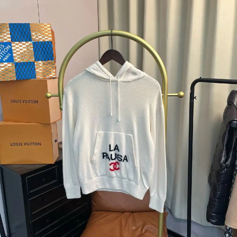 Chanel Chanel White Cashmere Hoodie for Women 0089 Size XS / US 0-2 / IT 36-38 - 1 Thumbnail