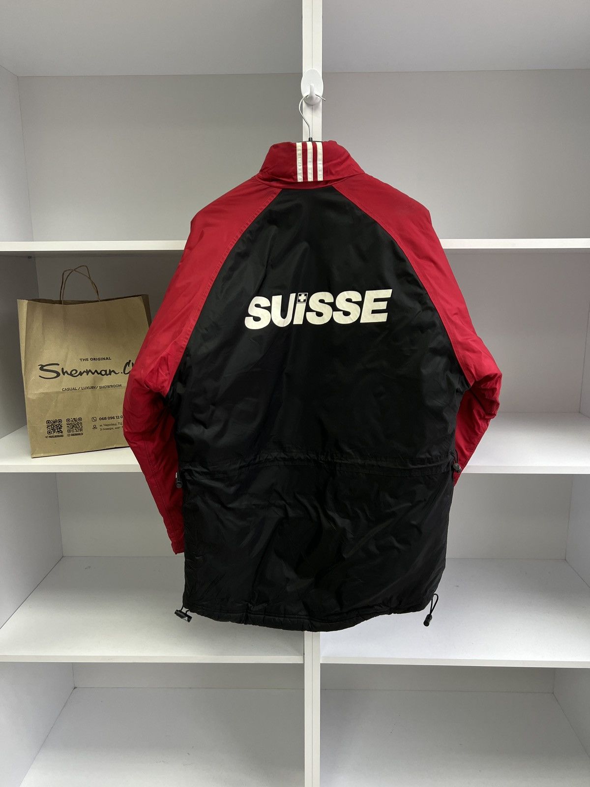 Adidas × Vintage Vintage Adidas Suisse Puffer down coat jacket Size US M / EU 48-50 / 2 - 10 Thumbnail