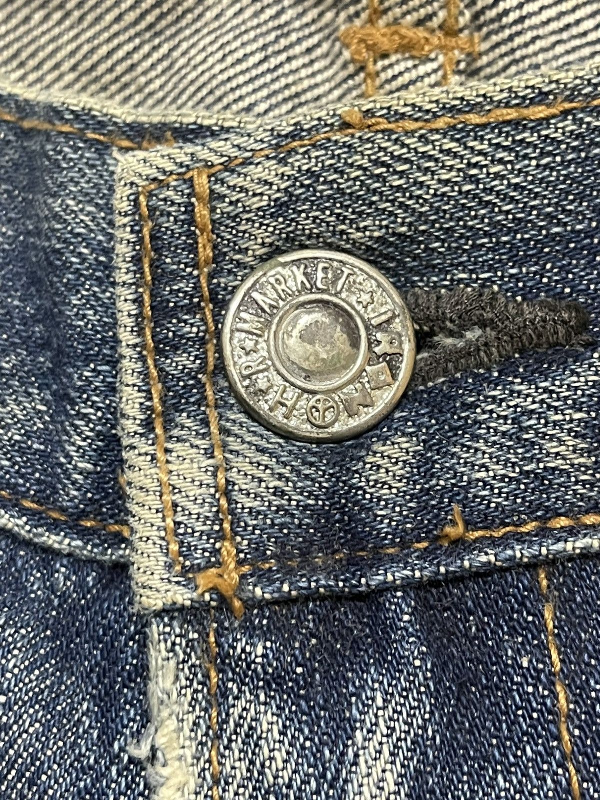 semanticdesign Vintage Japanese HR Market Mud Wash Faded Distressed Style Size US 28 / EU 44 - 9 Thumbnail