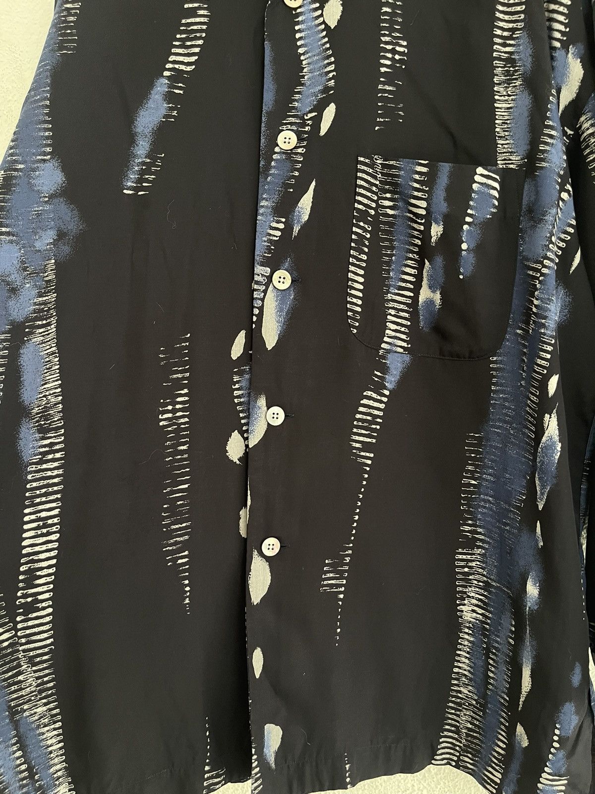 Issey Miyake Issey Miyake Rayon Printed Mandarin Collar Button Shirt Size US M / EU 48-50 / 2 - 3 Thumbnail