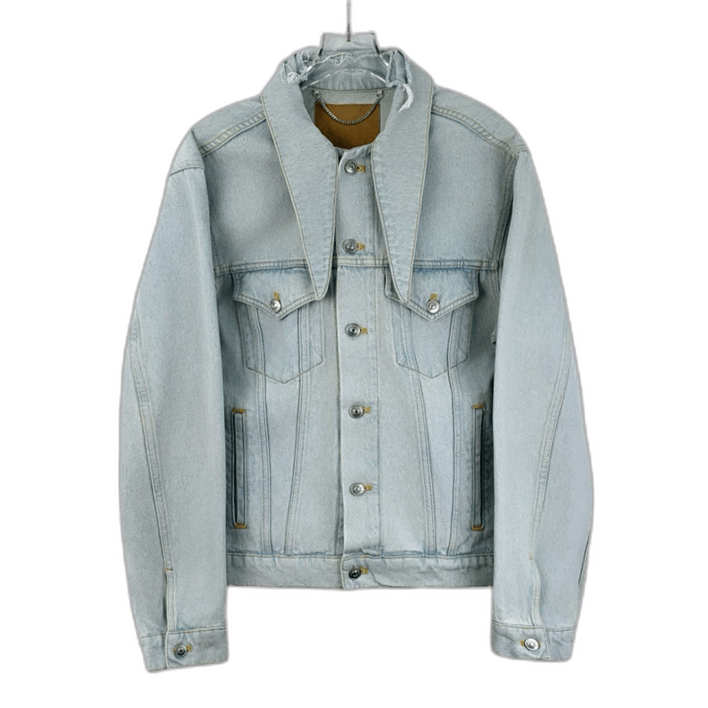 Balenciaga Balenciaga Light Blue Cotton Denim Jacket Size S / US 4 / IT 40 - 1 Thumbnail