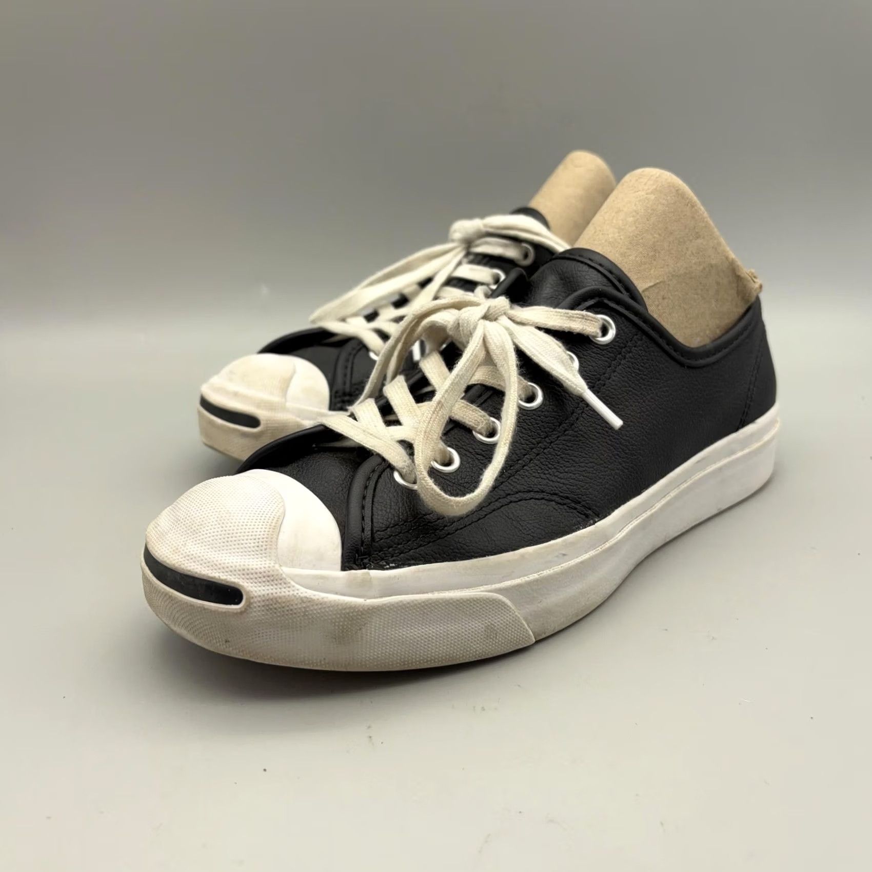 Converse Converse Jack Purcell Shoes Womens Size 7.5 Black Leather Low Top Sneakers Size M / US 6-8 / IT 42-44 - 3 Thumbnail