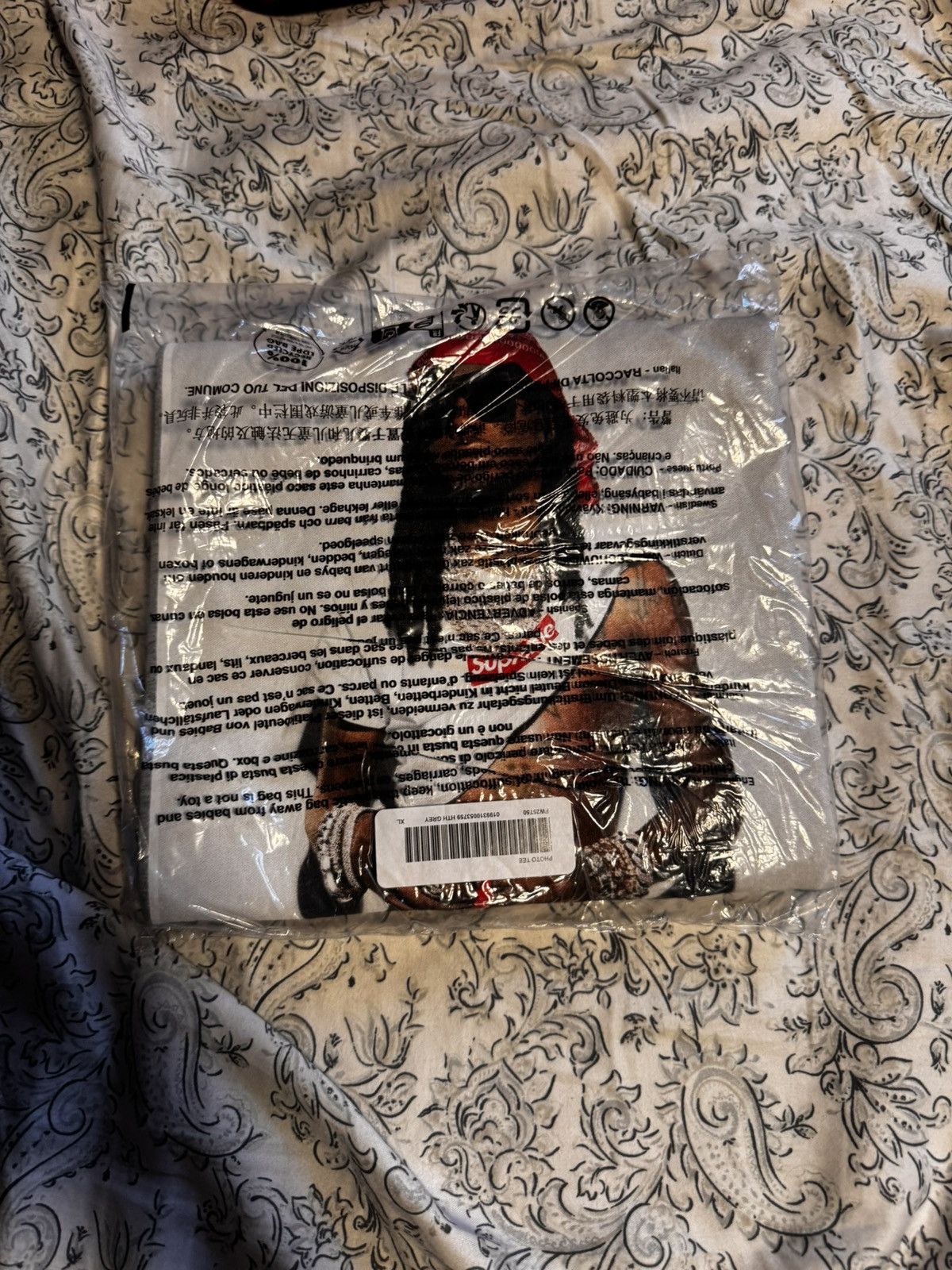 Supreme Supreme FW25 Playboi Carti Tee Size XL Grey Size US XL / EU 56 / 4 - 1 Thumbnail
