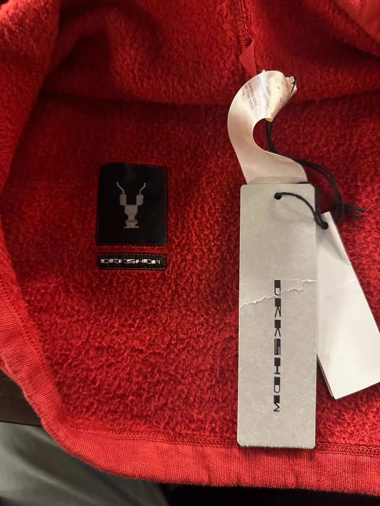 Rick Owens Drkshdw DRKSHDW 19FW red Gym‑print layered‑look sweatshirt Ｑ25 Size US XS / EU 42 / 0 - 3 Thumbnail