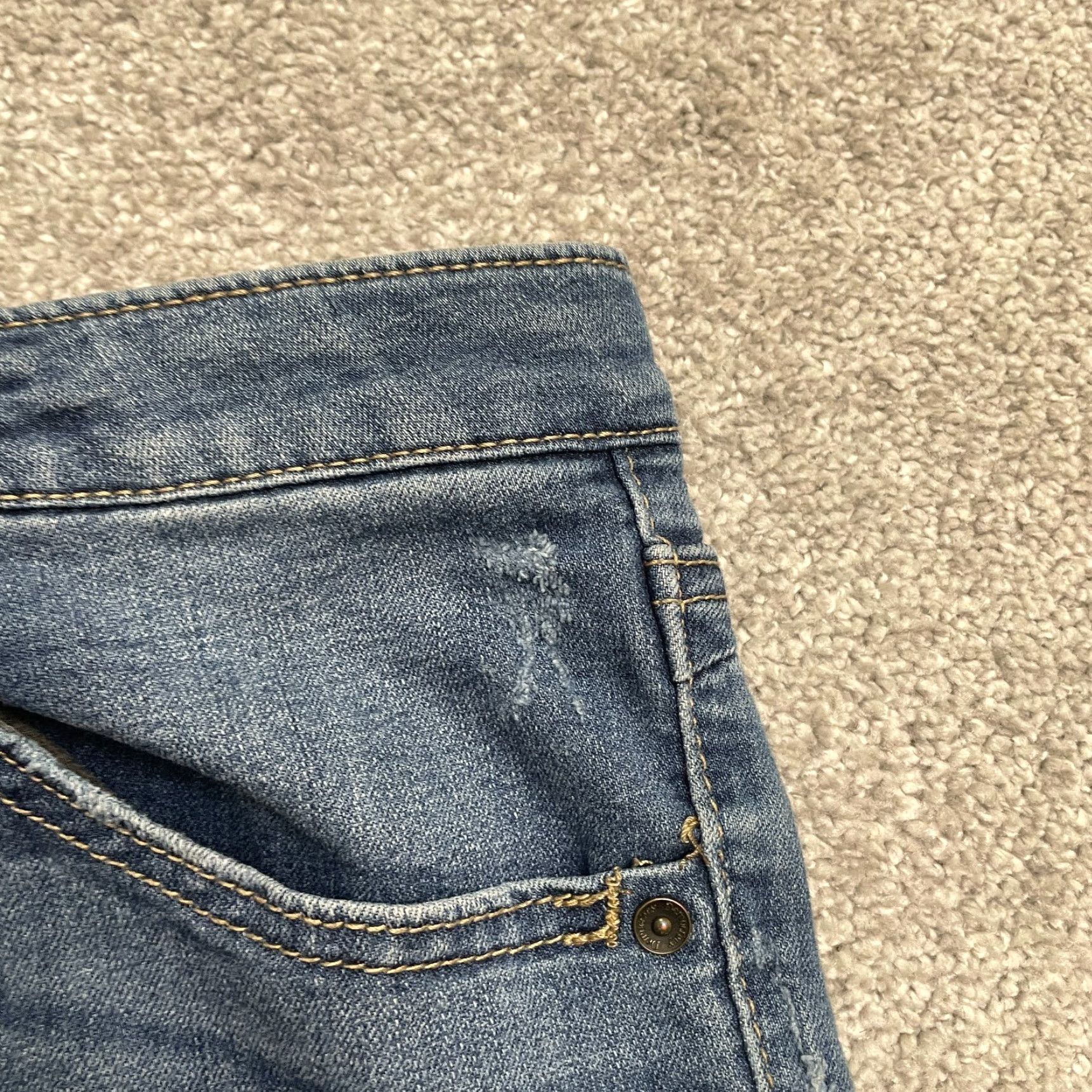 Vintage VINTAGE Democracy Womens Ankle Skimmer Jeans 12 Stretch Denim Blue Casual Comfort Size 34" / US 12 / IT 48 - 6 Thumbnail