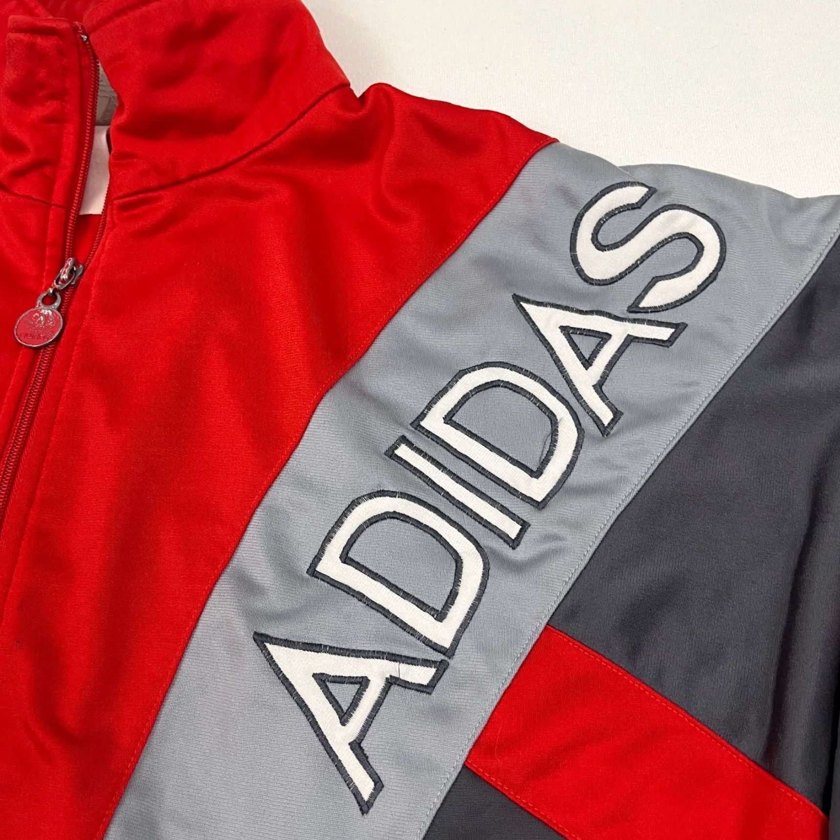 Adidas VINTAGE Adidas Jacket Mens XL 90s Gray Red Active Track Retro Hip Hop Streetwear Y2K Sports Size US XL / EU 56 / 4 - 3 Thumbnail