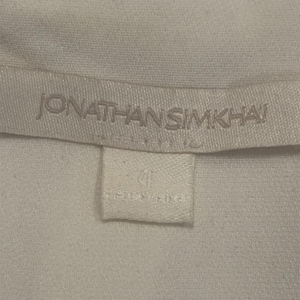 Jonathan Simkhai Jonathan Simkhai Double-Breasted Crepe Blazer White Size 4 Size S / US 4 / IT 40 - 11 Thumbnail