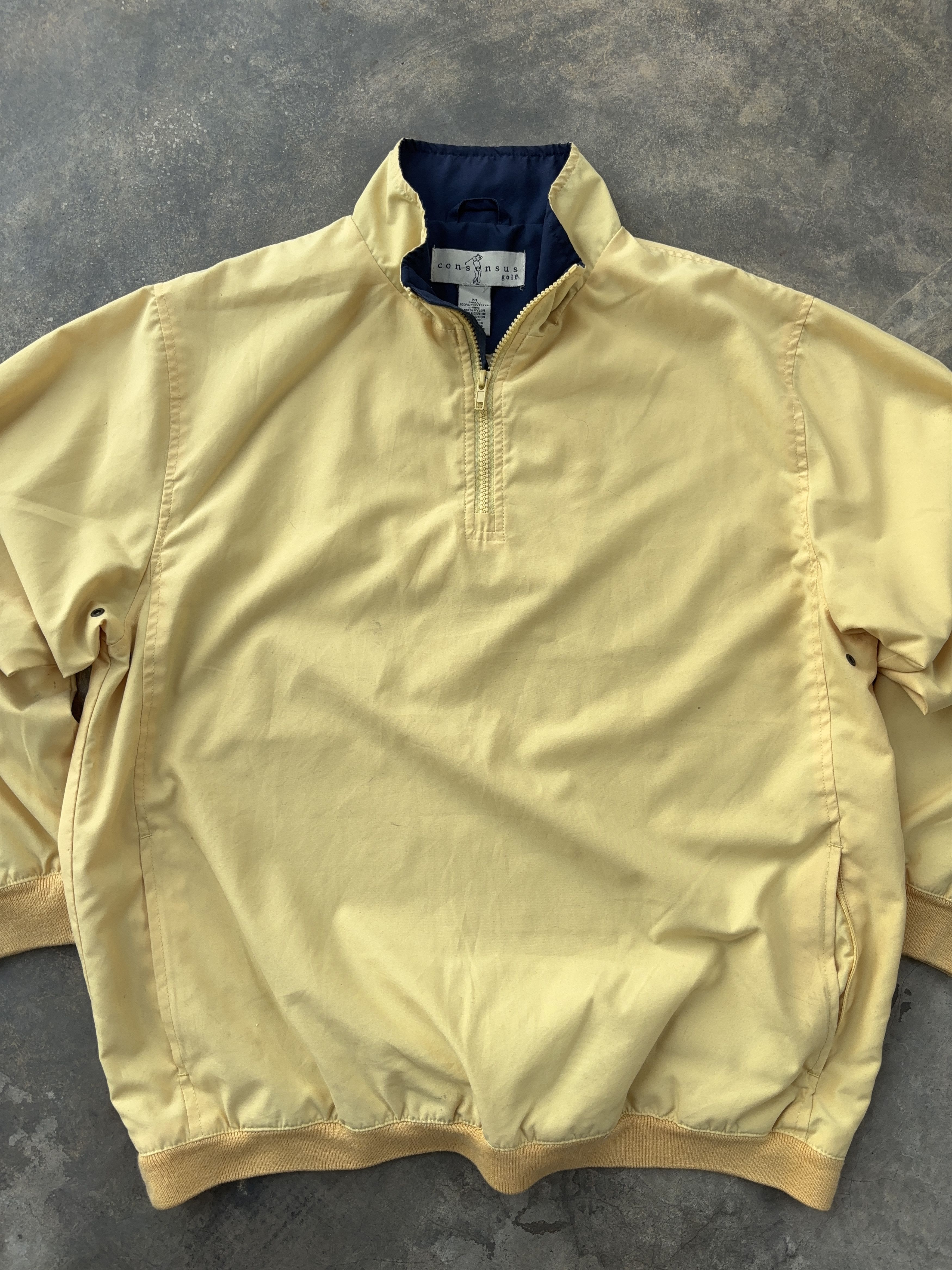 Consensus Sportswear Consensus Golf Yellow Half Zipper Jacket Size US M / EU 48-50 / 2 - 3 Thumbnail