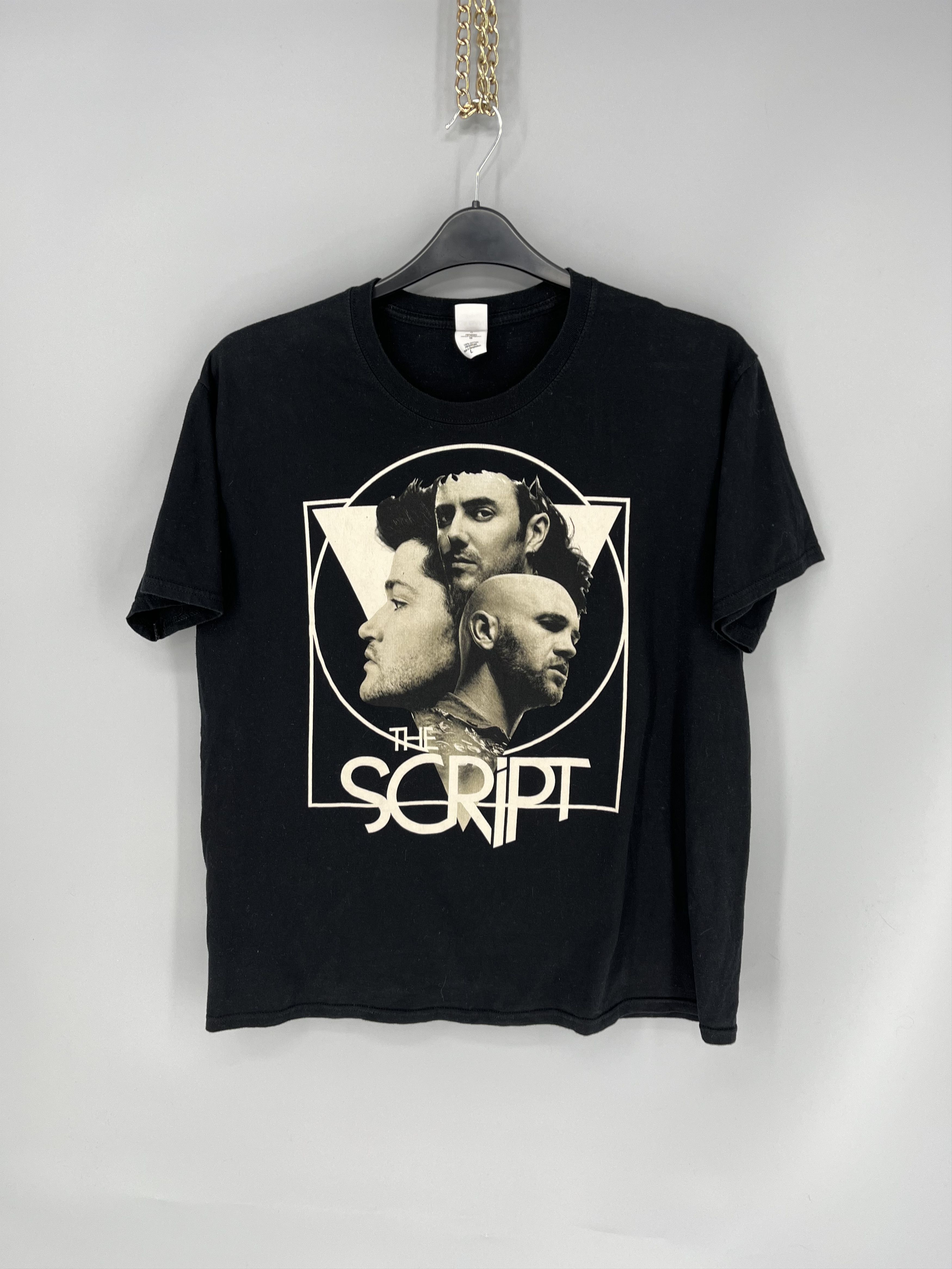 Band Tees The Script Vintage Black Cotton Short Sleeve T-Shirt Metal Size US L / EU 52-54 / 3 - 1 Thumbnail