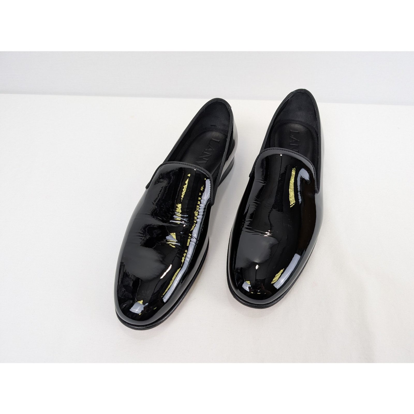 Lanvin o1rshd1 Patent Leather Loafer Shoe Boots in Black Size US 11 / EU 44 - 9 Thumbnail