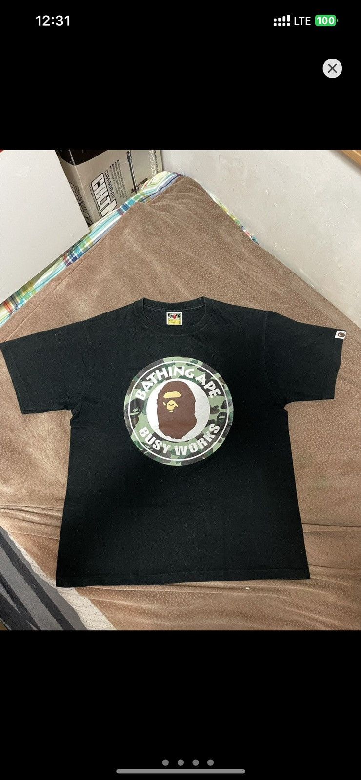Bape RARE‼️ Bape Vintage OG Green Camo Busy Work Logo Tee Size US L / EU 52-54 / 3 - 1 Thumbnail