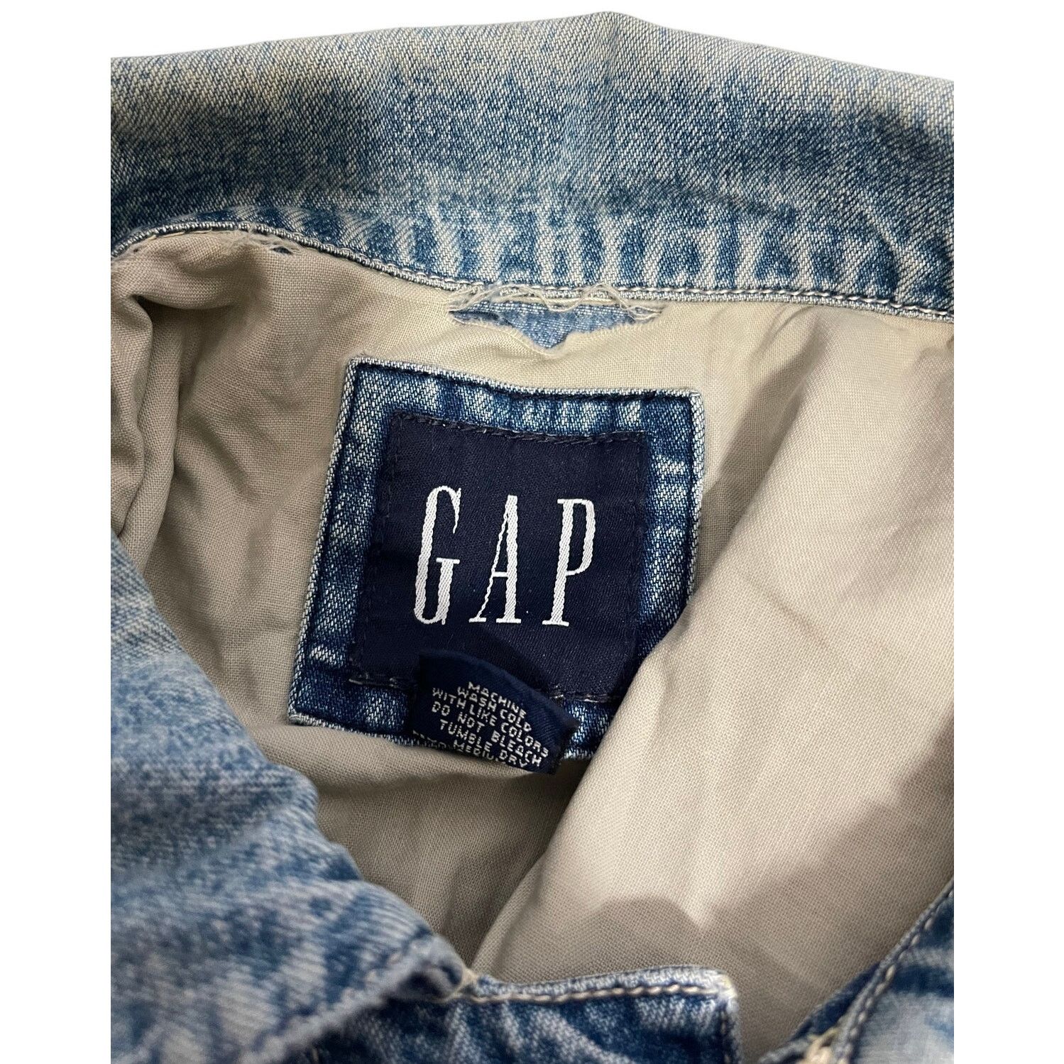 Gap Vintage Gap Denim Jacket / Over Shirt - 100% Cotton Medium Size M / US 6-8 / IT 42-44 - 12 Thumbnail