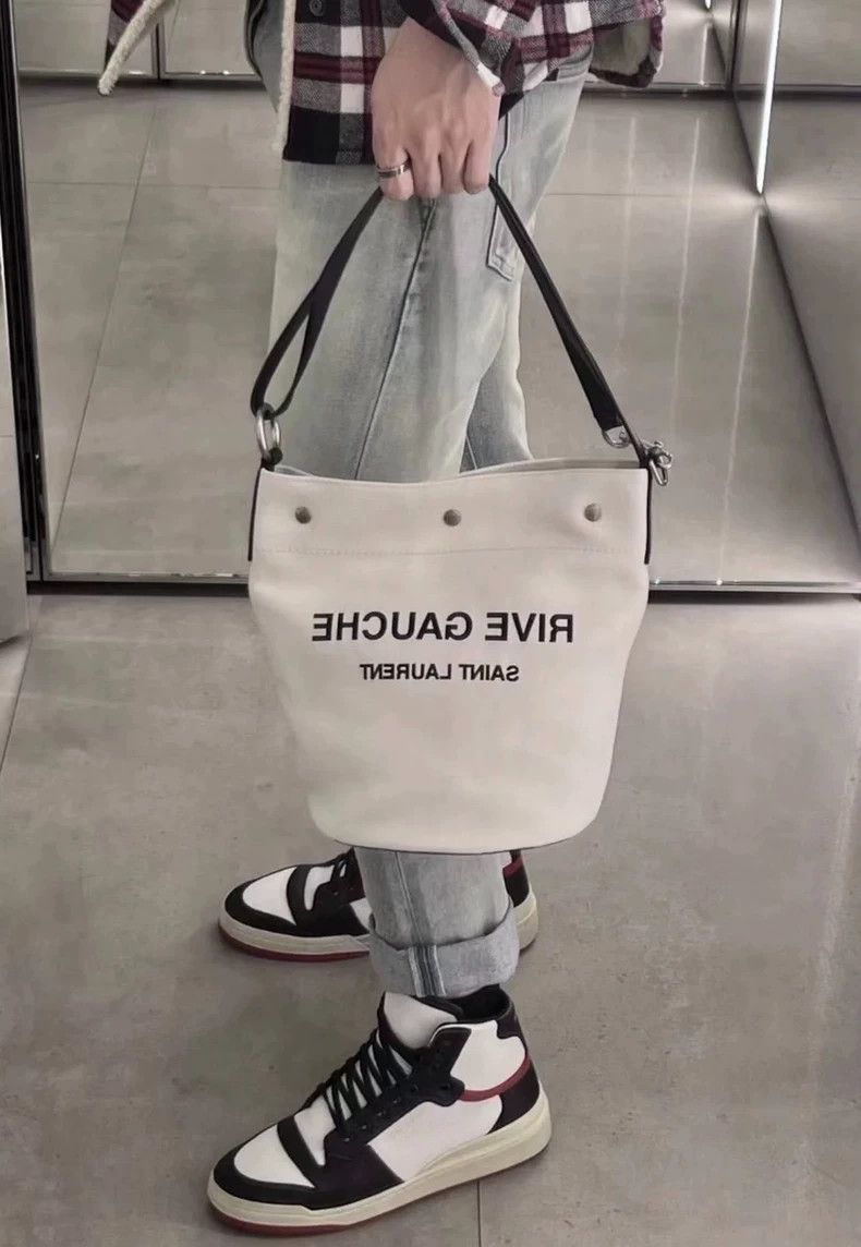 Saint Laurent Paris Saint Laurent Paris Black and white high-top casual sneake Size US 6 / EU 39 - 3 Thumbnail