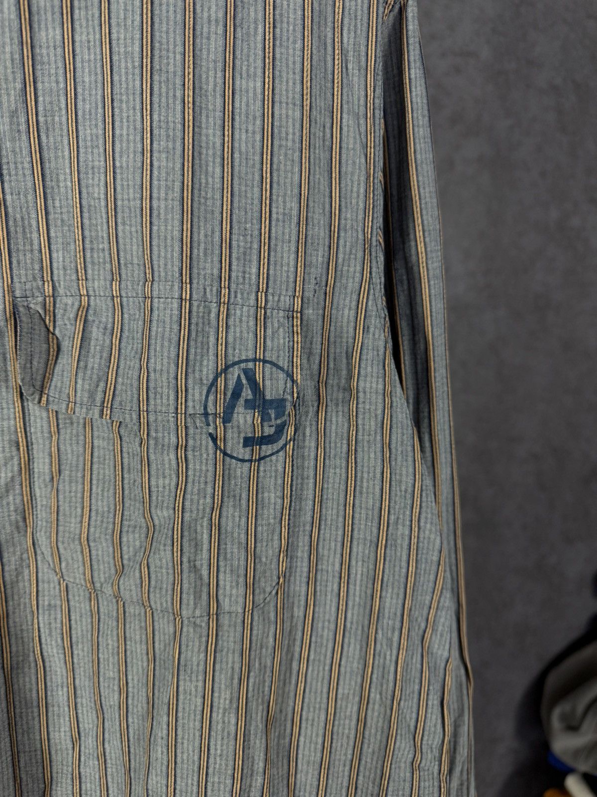 Armani Armani Jeans luxury vintage designer striped shirt Size US XL / EU 56 / 4 - 3 Thumbnail