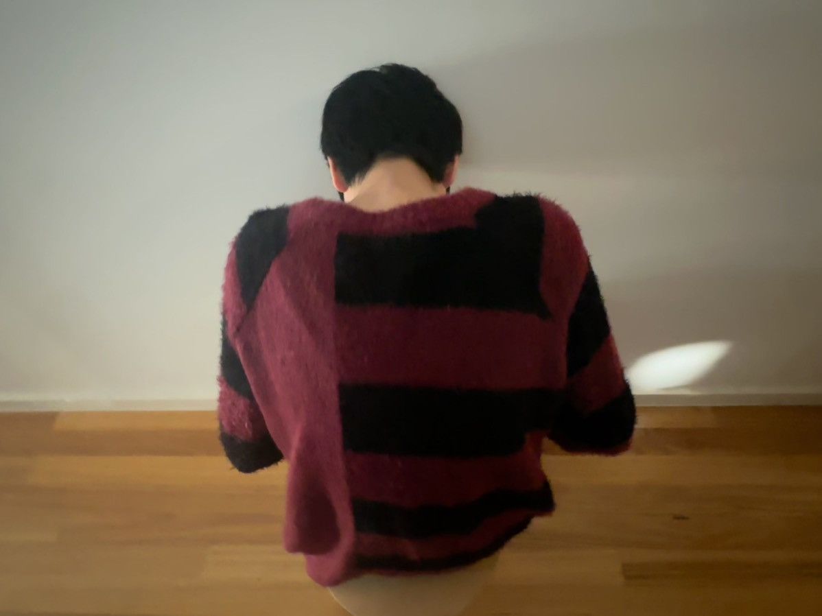 Diet Butcher Slim Skin Uneven black and red knitted cardigan Size US XL / EU 56 / 4 - 4 Thumbnail