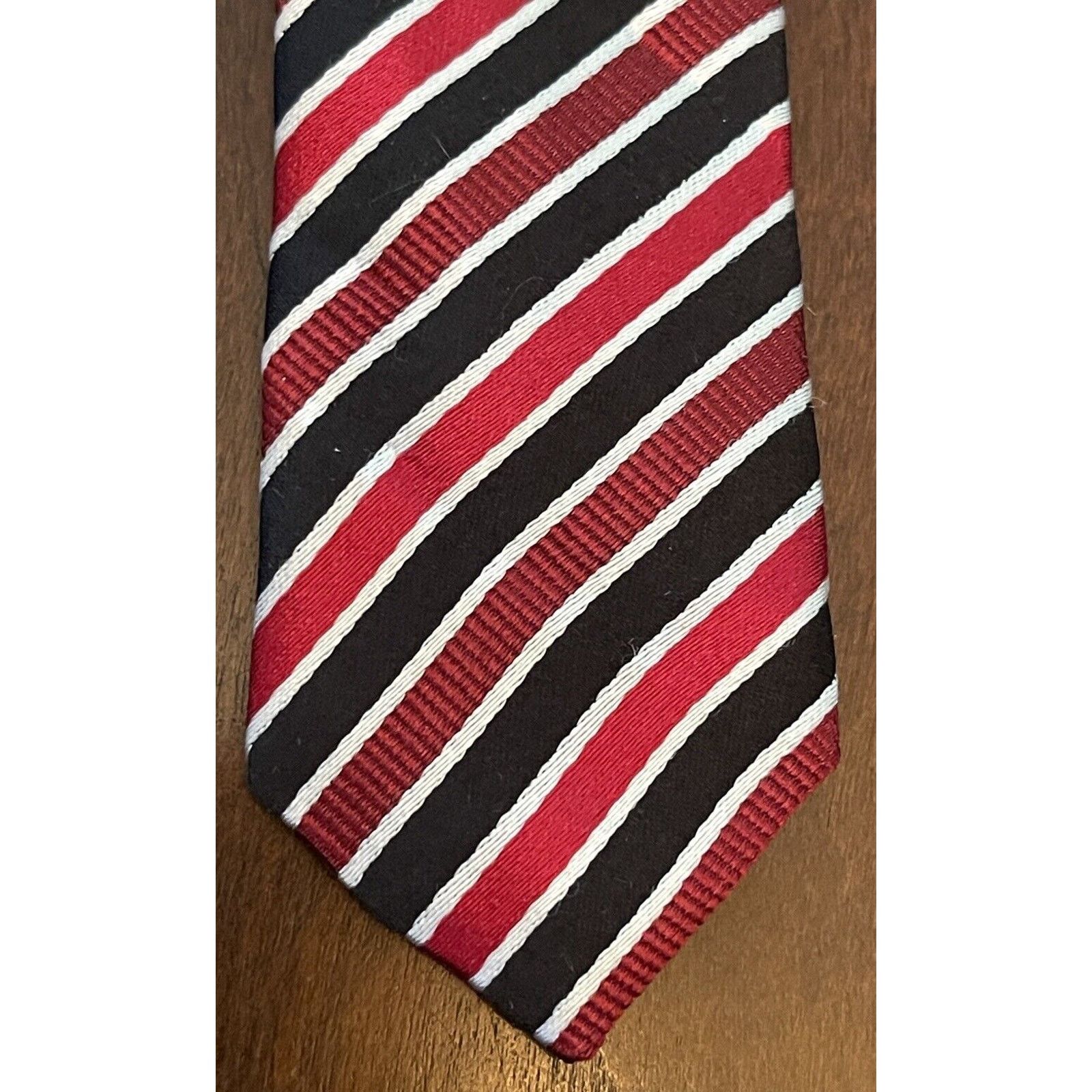 Stafford Stafford Essentials Red Black Repp Hand Made Silk Size ONE SIZE - 6 Thumbnail