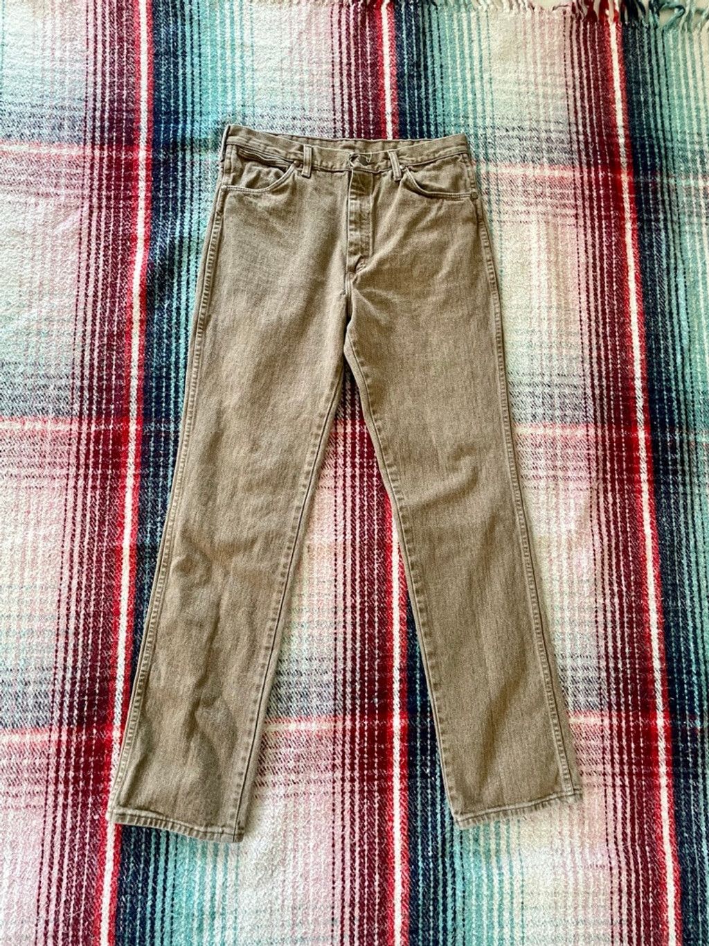Wrangler 90s Wrangler 936 Slim Fit Cowboy Cut Tan Jeans 33x33 Size US 33 - 1 Thumbnail
