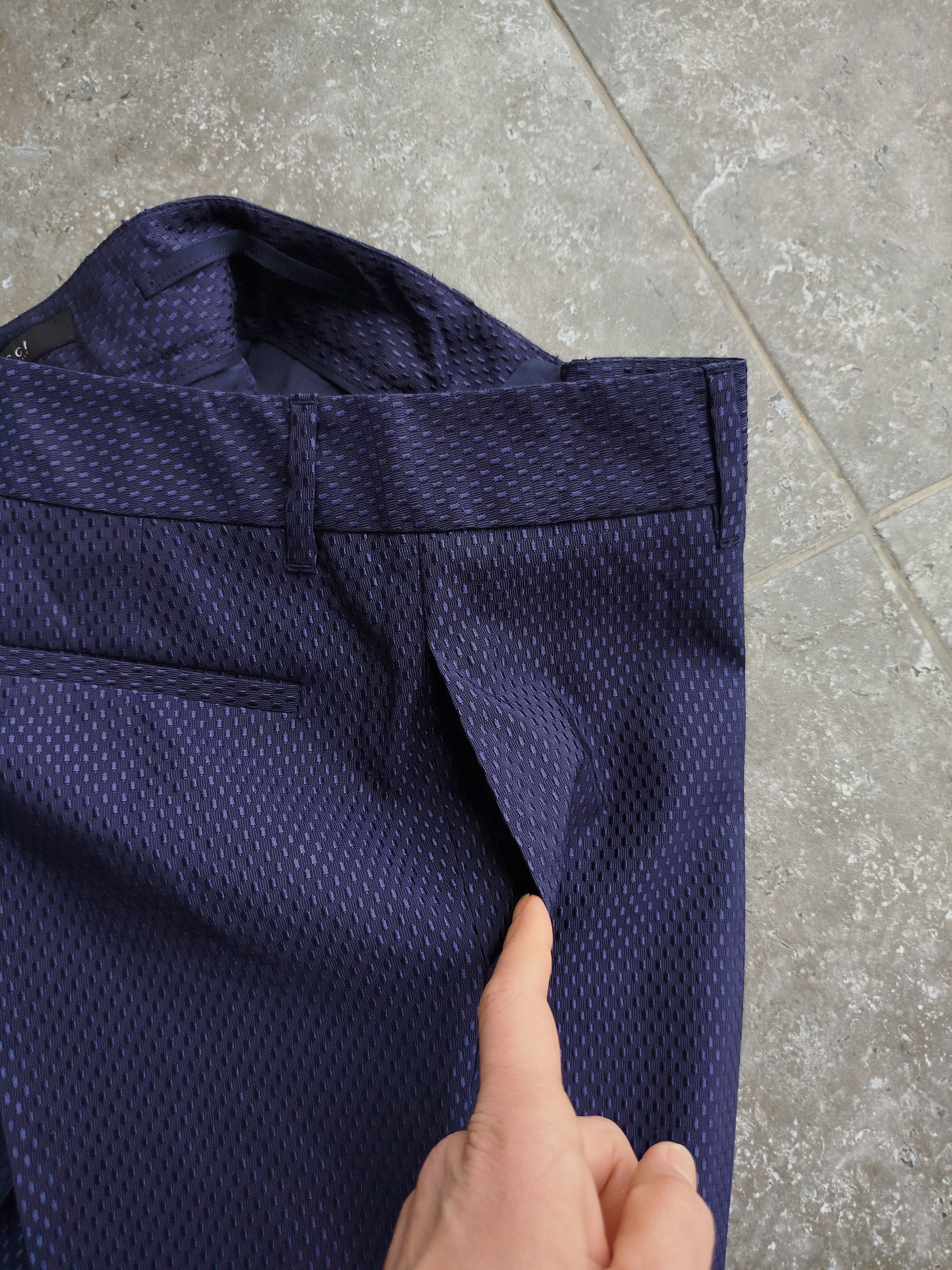 Gucci Gucci Dress Pants Jacquard Pockets Wool Silk Blend 2009 Size 26" / US 2 / IT 38 - 10 Thumbnail