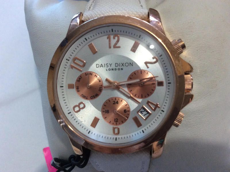 Designer Daisy Dixon Ladies white dial leather strap watch Size ONE SIZE - 1 Thumbnail
